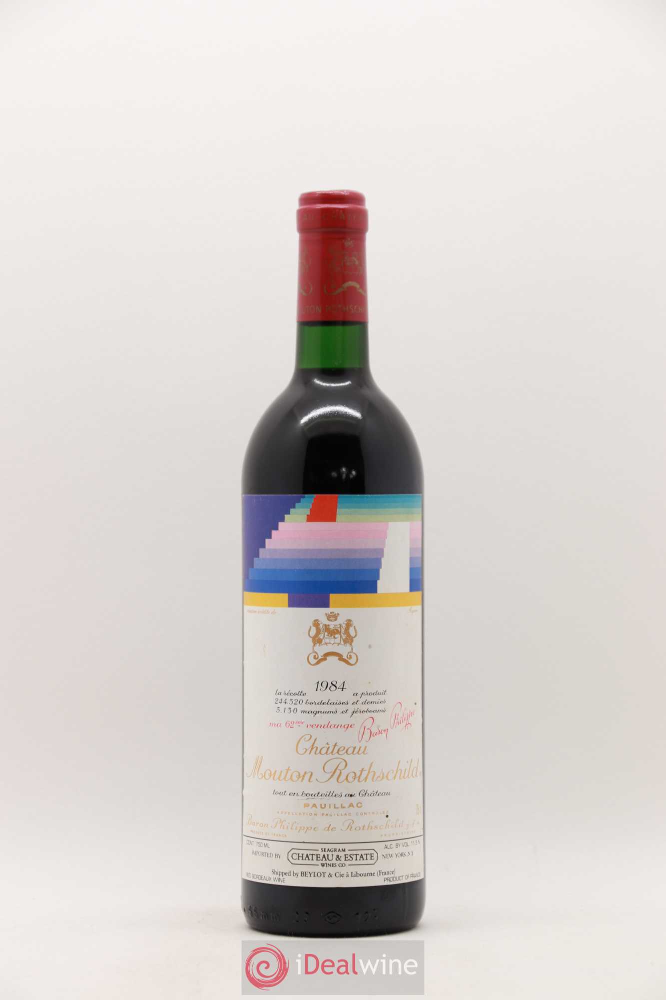 Château Mouton Rothschild 1er Grand Cru Classé 1984 - Lot de 1 bouteille - 0