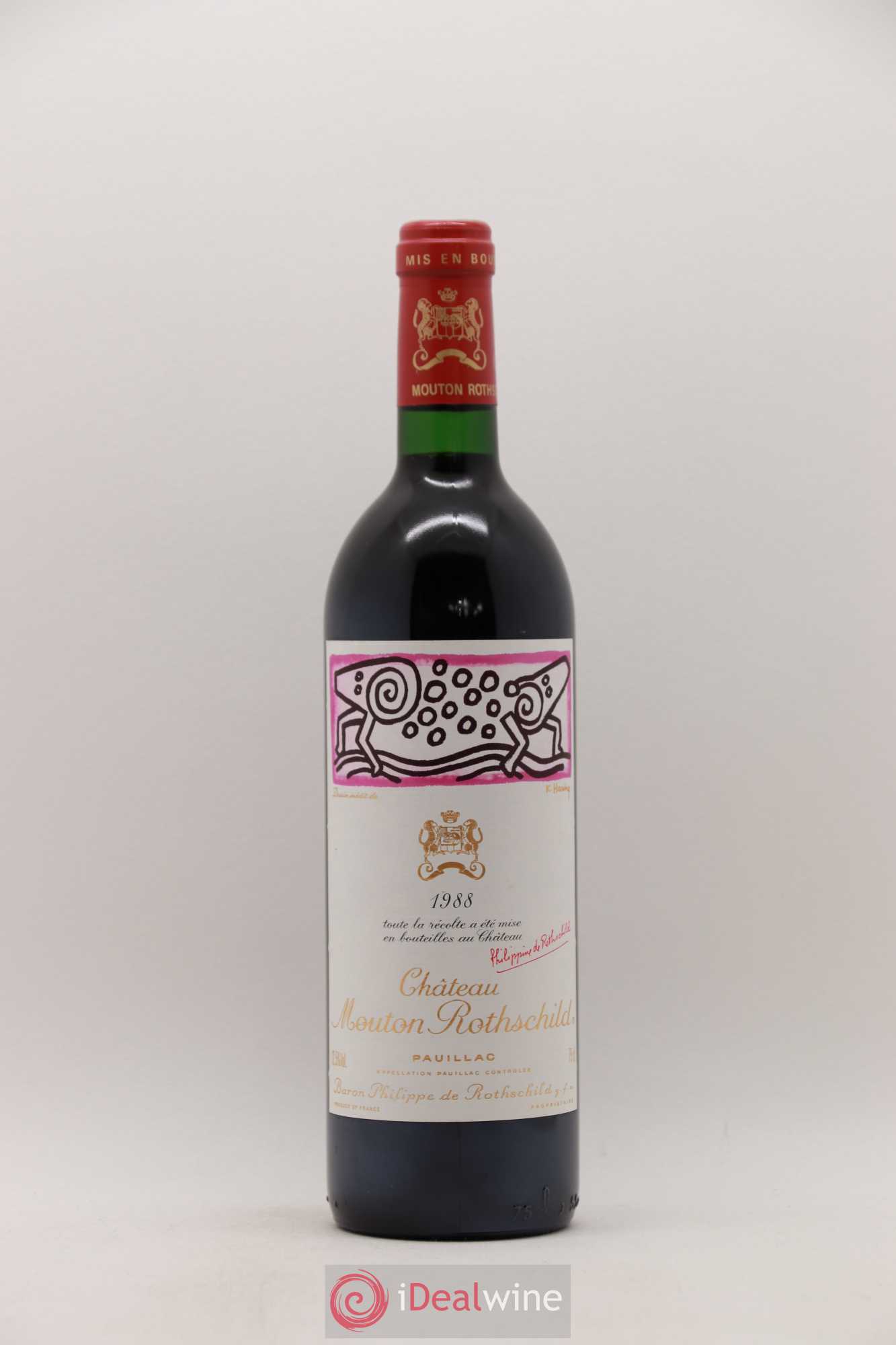 Château Mouton Rothschild 1er Grand Cru Classé 1988 - Lot de 1 bouteille - 0