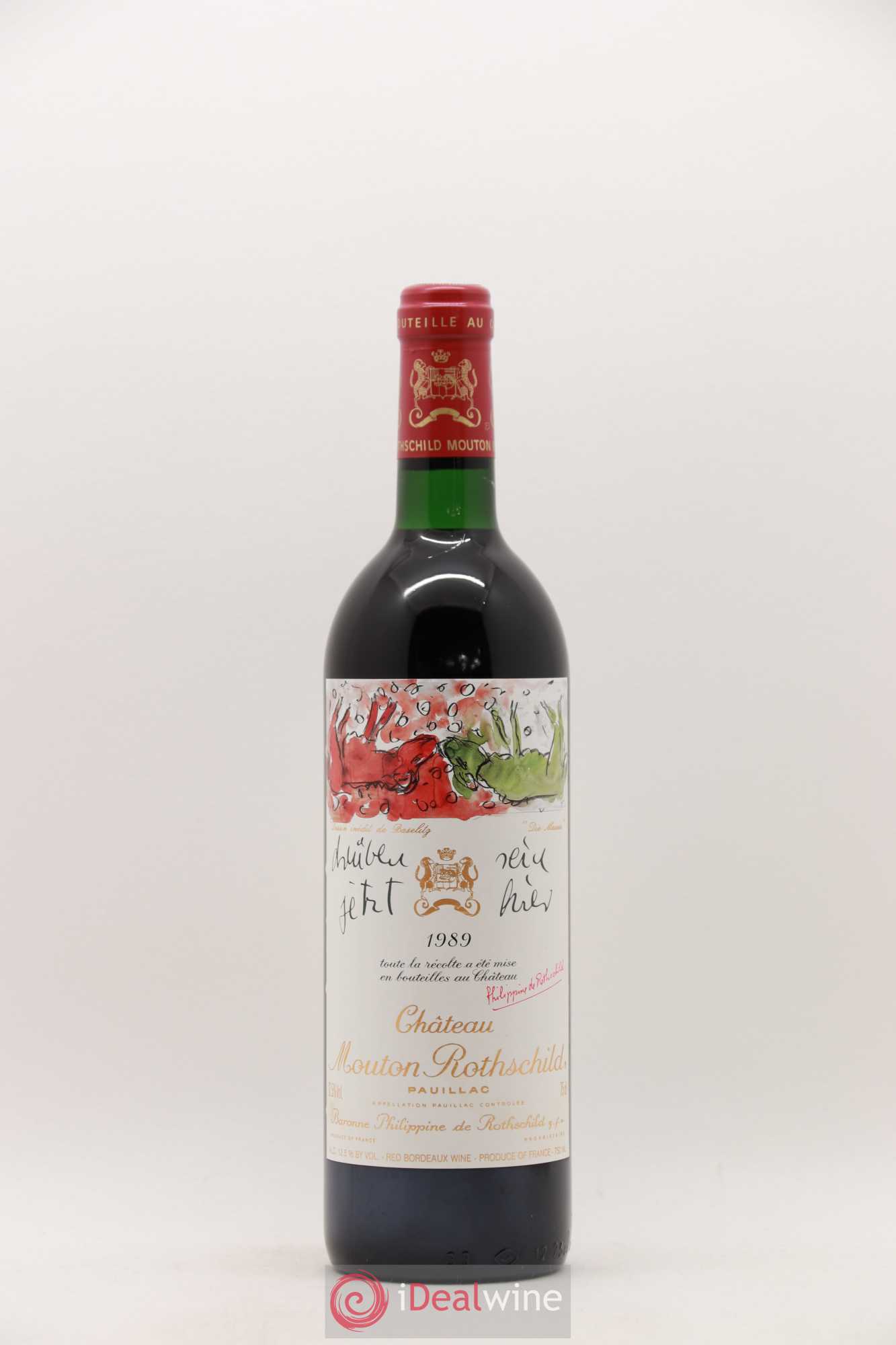 Château Mouton Rothschild 1er Grand Cru Classé 1989 - Lot de 1 bouteille - 0