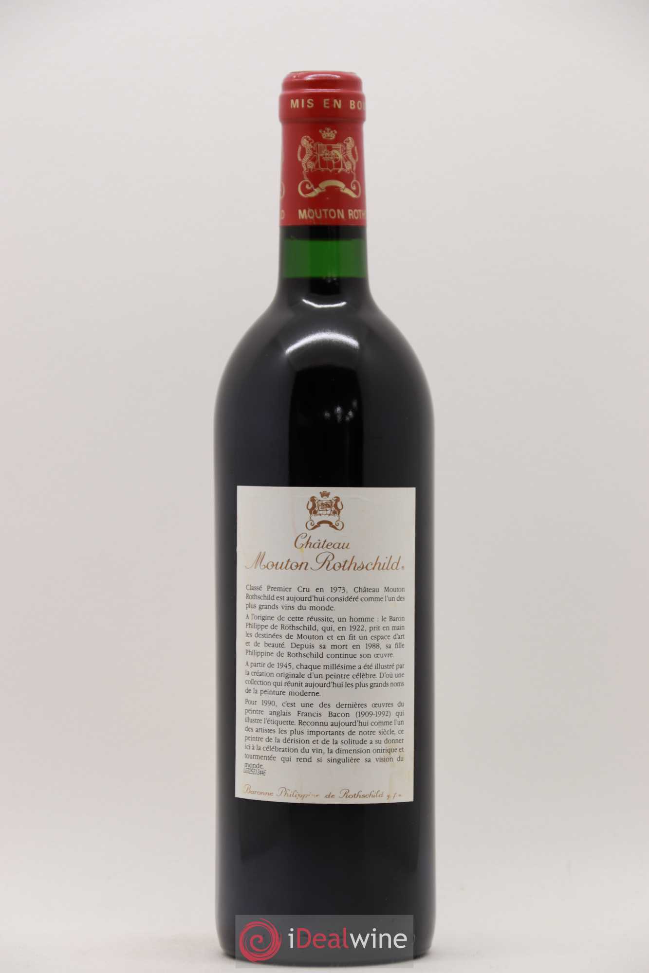 Château Mouton Rothschild 1er Grand Cru Classé 1990 - Lot de 1 bouteille - 1