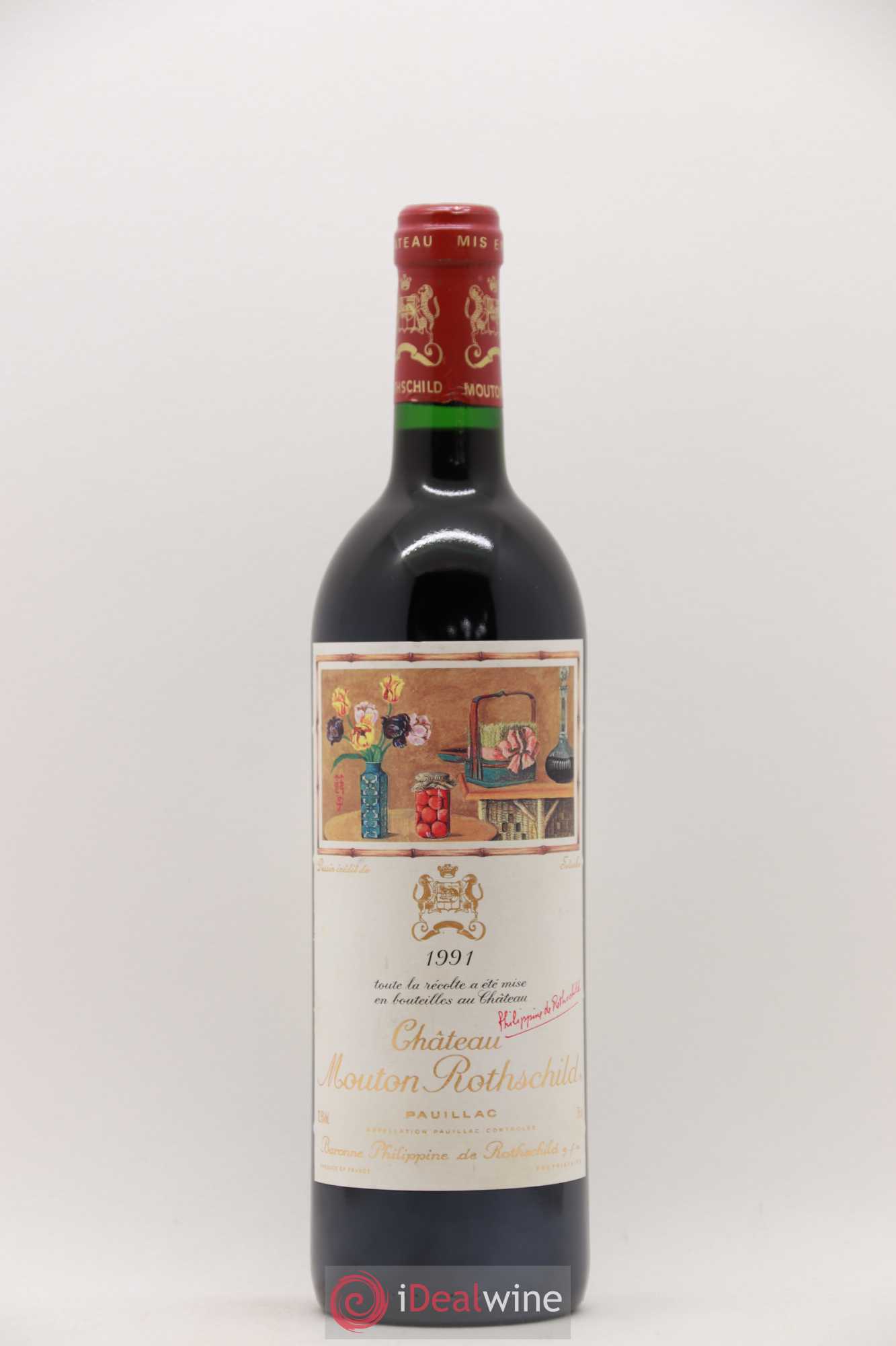 Château Mouton Rothschild 1er Grand Cru Classé 1991 - Lot de 1 bouteille - 0