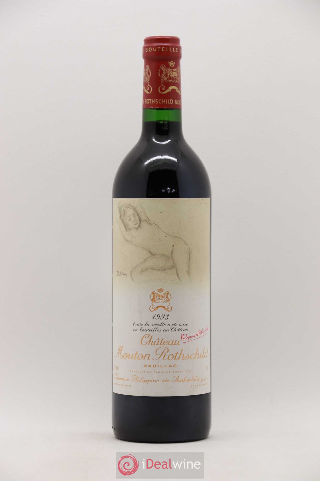 Château Mouton Rothschild 1er Grand Cru Classé 1993 - Lot de 1 bouteille - 0