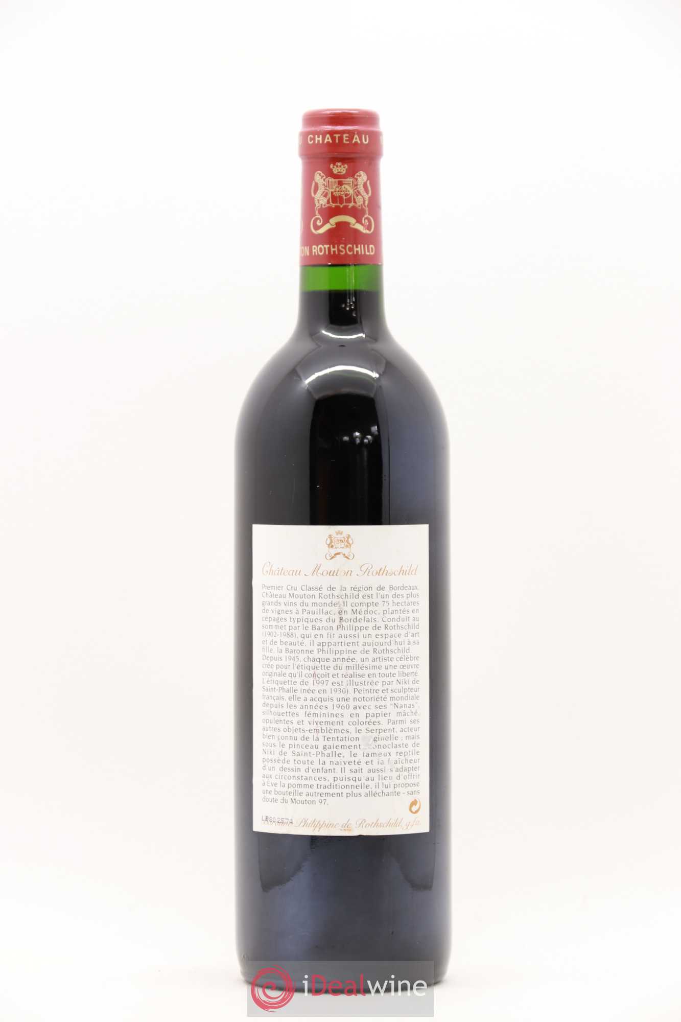 Château Mouton Rothschild 1er Grand Cru Classé 1997 - Lot de 1 bouteille - 1