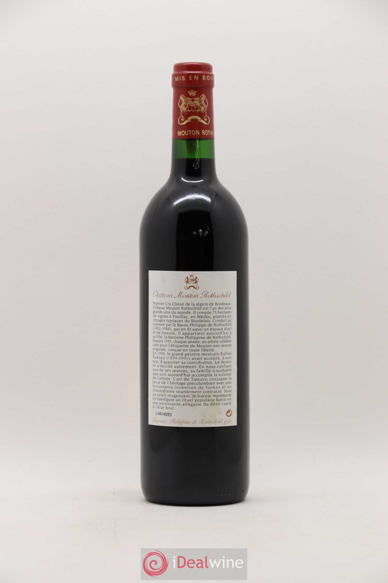 Château Mouton Rothschild 1er Grand Cru Classé 1998 - Lot de 1 bouteille - 1