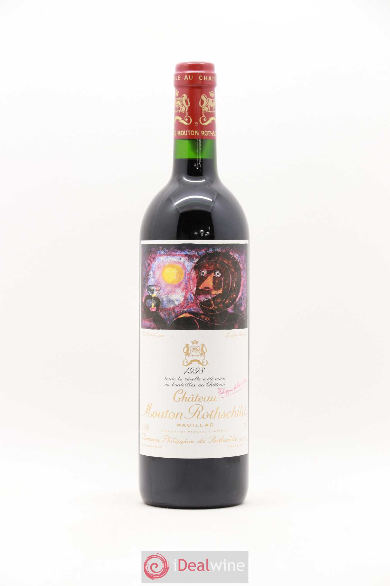 Château Mouton Rothschild 1er Grand Cru Classé 1998 - Lot de 1 bouteille - 0