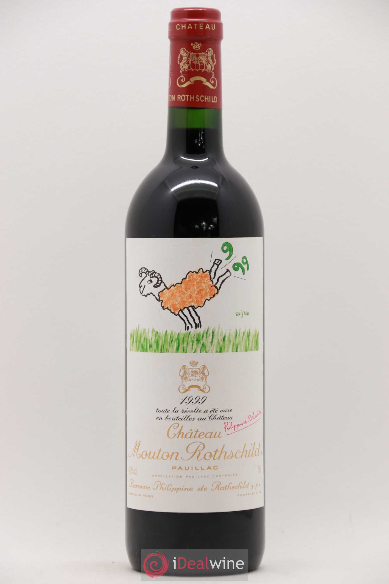 Château Mouton Rothschild 1er Grand Cru Classé 1999 - Lot de 1 bouteille - 0