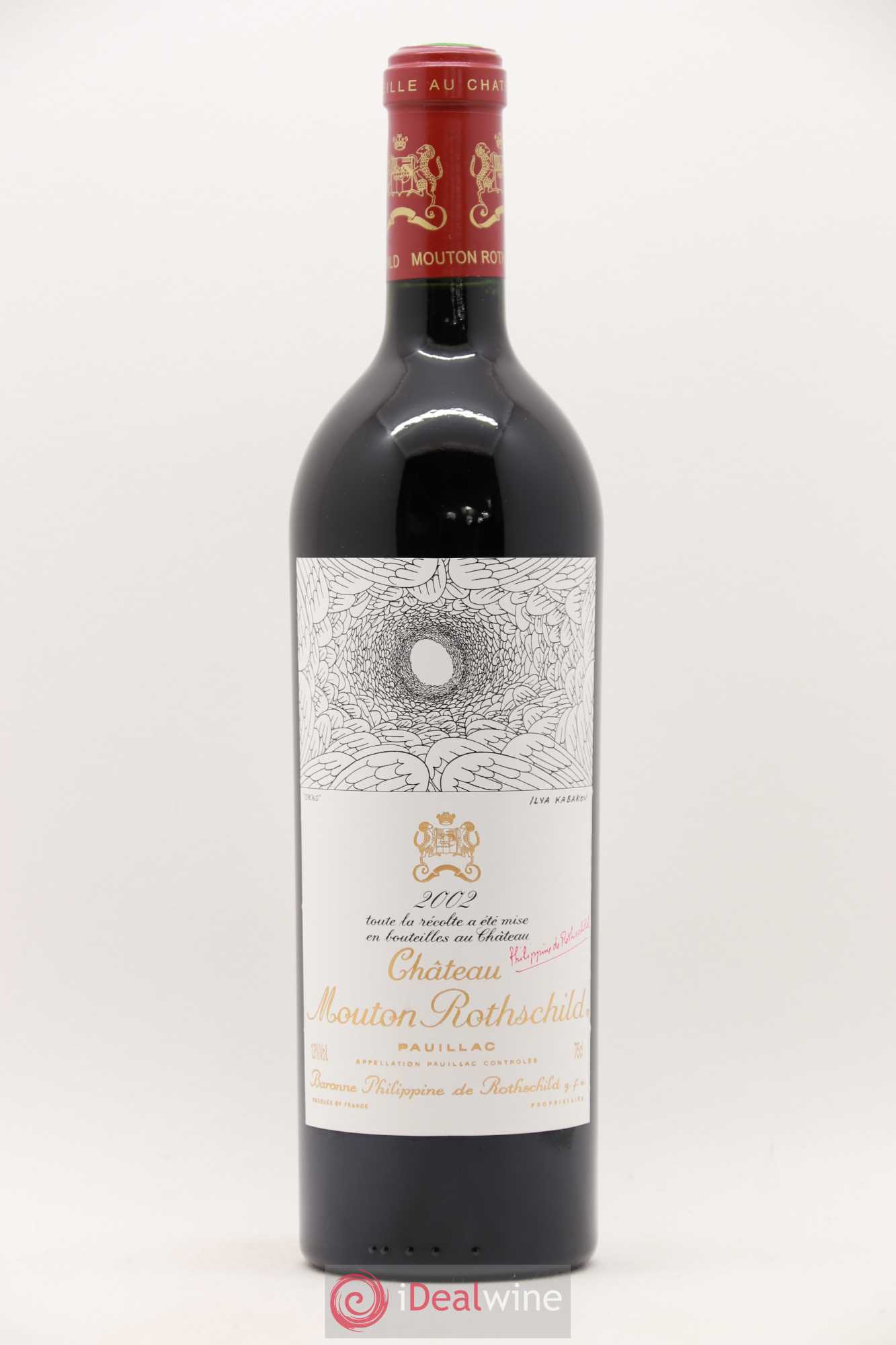 Château Mouton Rothschild 1er Grand Cru Classé 2002 - Lot de 1 bouteille - 0