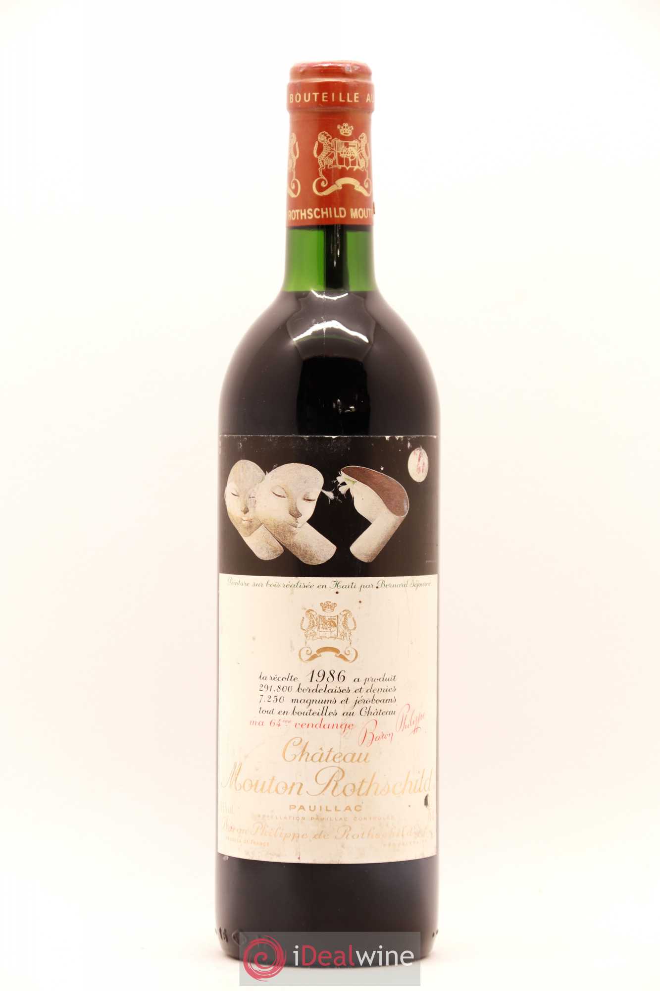 Château Mouton Rothschild 1er Grand Cru Classé 1986 - Lot de 1 bouteille - 0