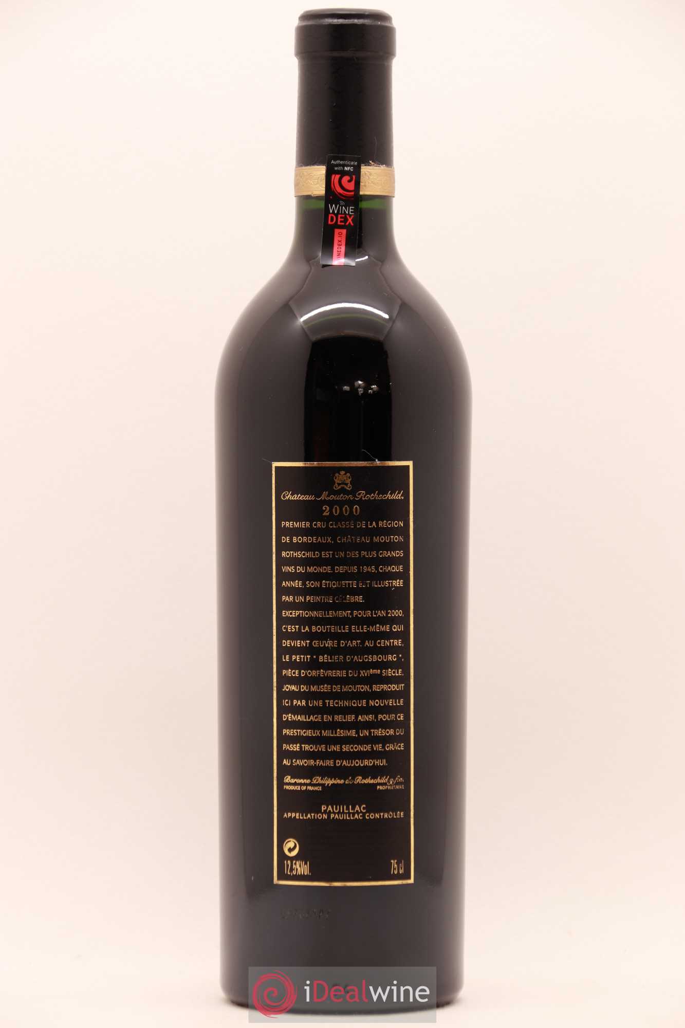 Château Mouton Rothschild 1er Grand Cru Classé 2000 - Lot de 1 bouteille - 1