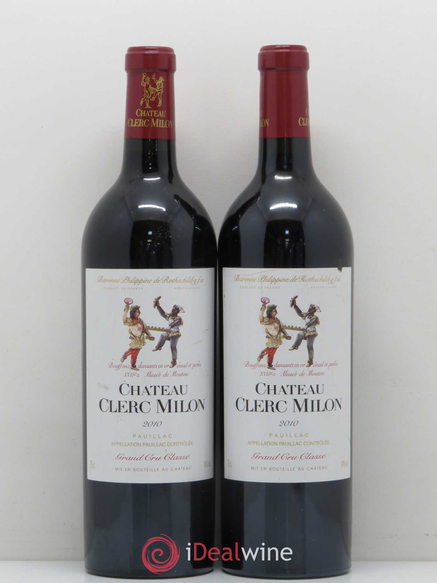 Château Clerc Milon 5ème Grand Cru Classé 2010 - Lot de 2 bouteilles - 0