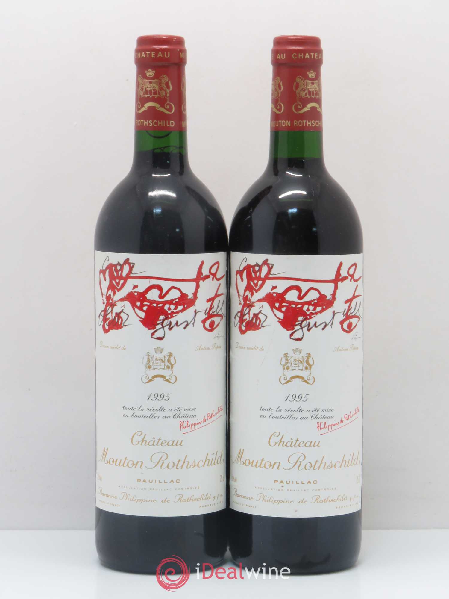 Château Mouton Rothschild 1er Grand Cru Classé 1995 - Lot de 2 bouteilles - 0