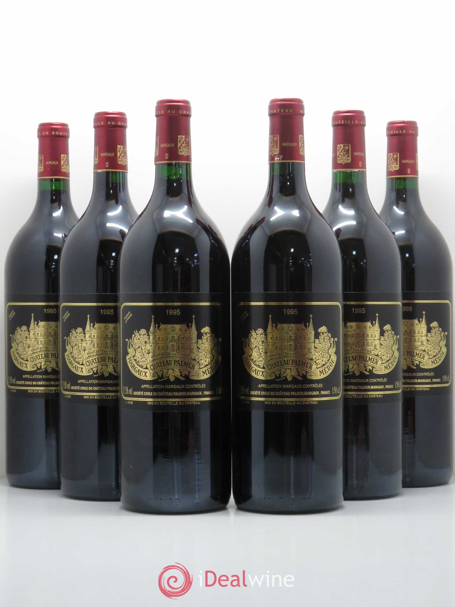 Château Palmer 3ème Grand Cru Classé 1995 - Lot de 6 magnums - 0