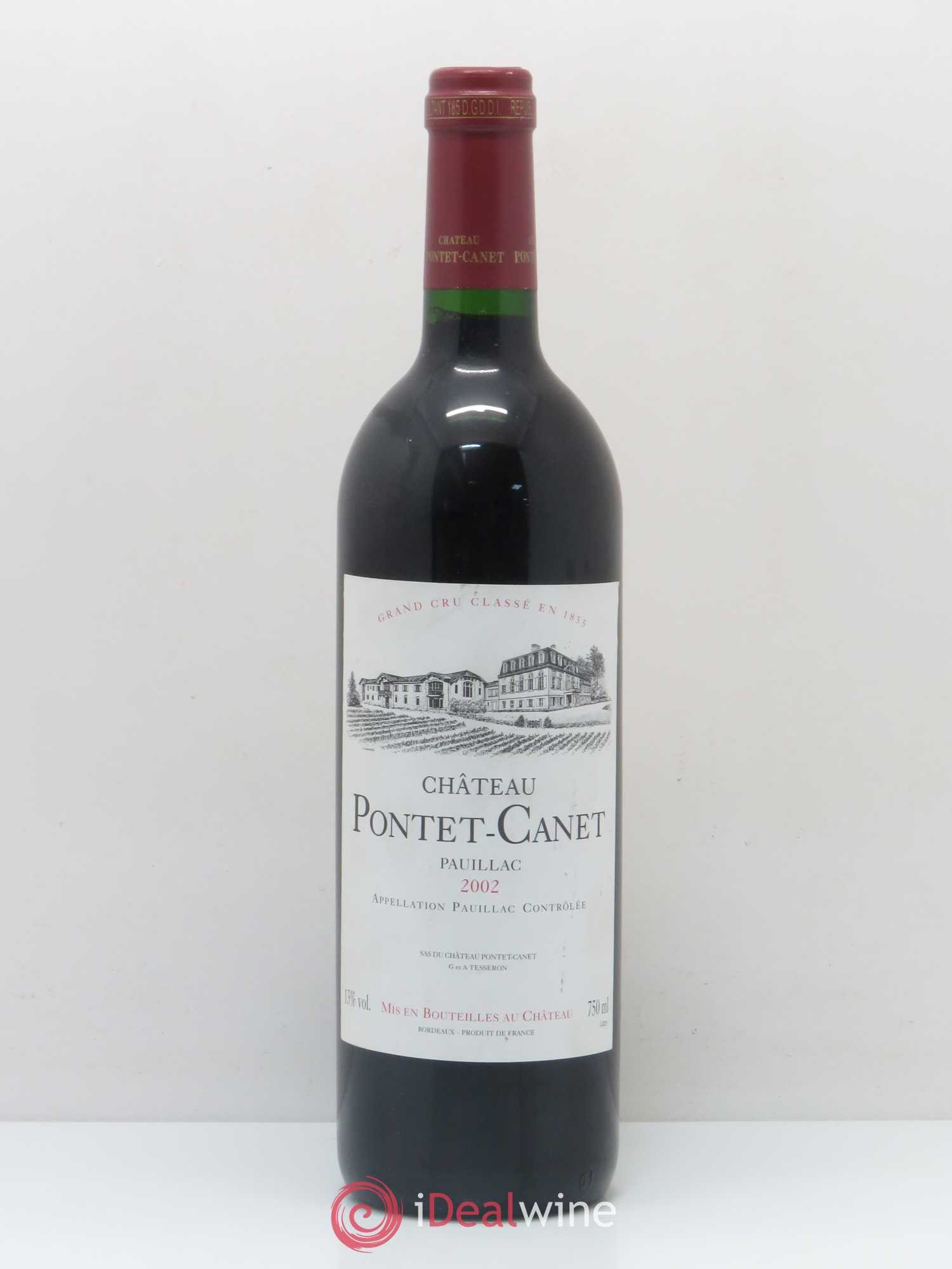 Château Pontet Canet 5ème Grand Cru Classé 2002 - Lot de 1 bouteille - 0