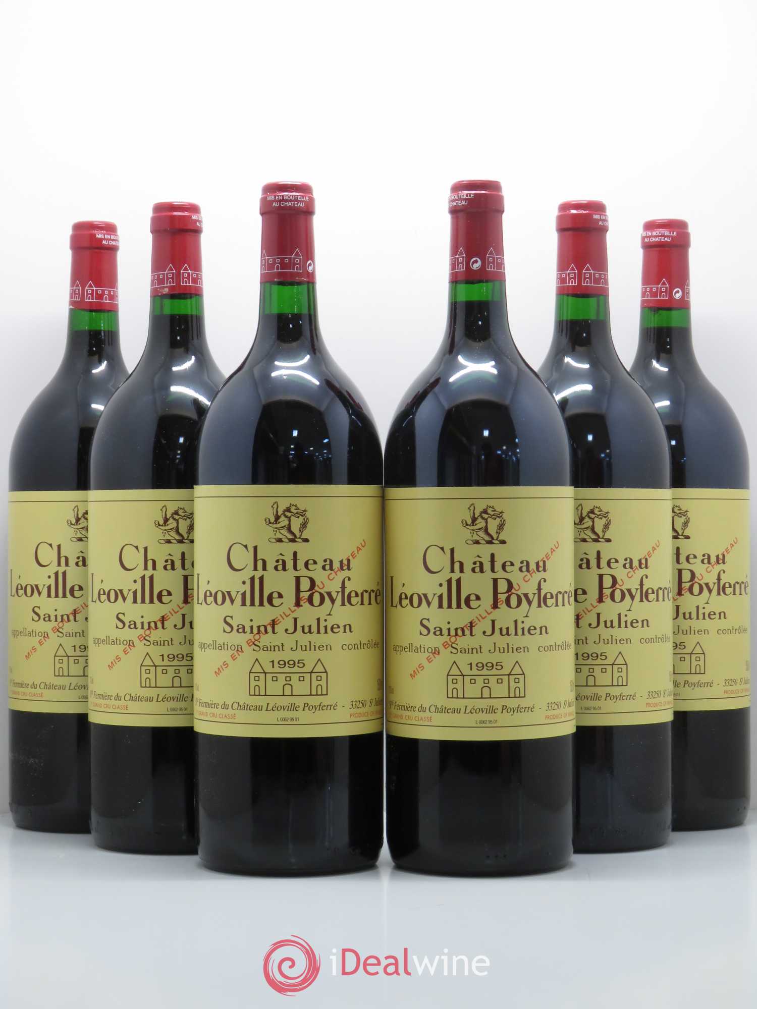 Château Léoville Poyferré 2ème Grand Cru Classé 1995 - Lot de 6 magnums - 0