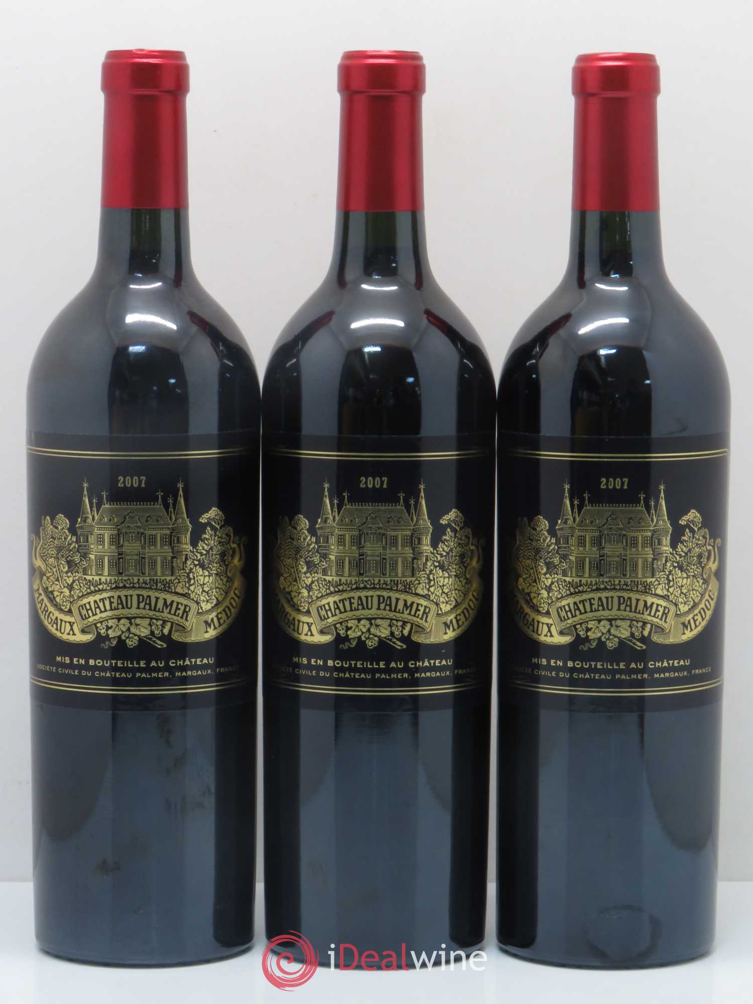 Château Palmer 3ème Grand Cru Classé 2007 - Lot de 3 bouteilles - 0