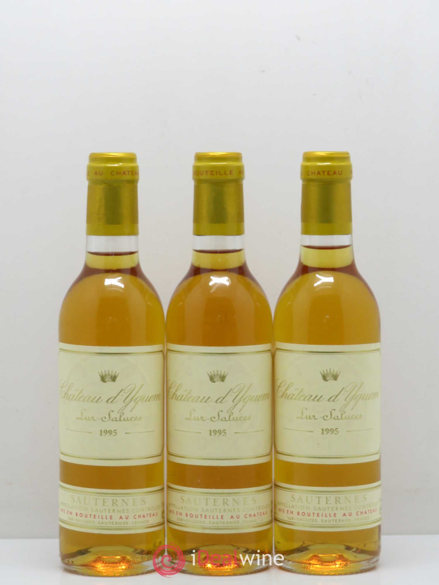 Château d' Yquem 1er Cru Classé Supérieur 1995 - Posten von 3 Demi-Flaschen - 0