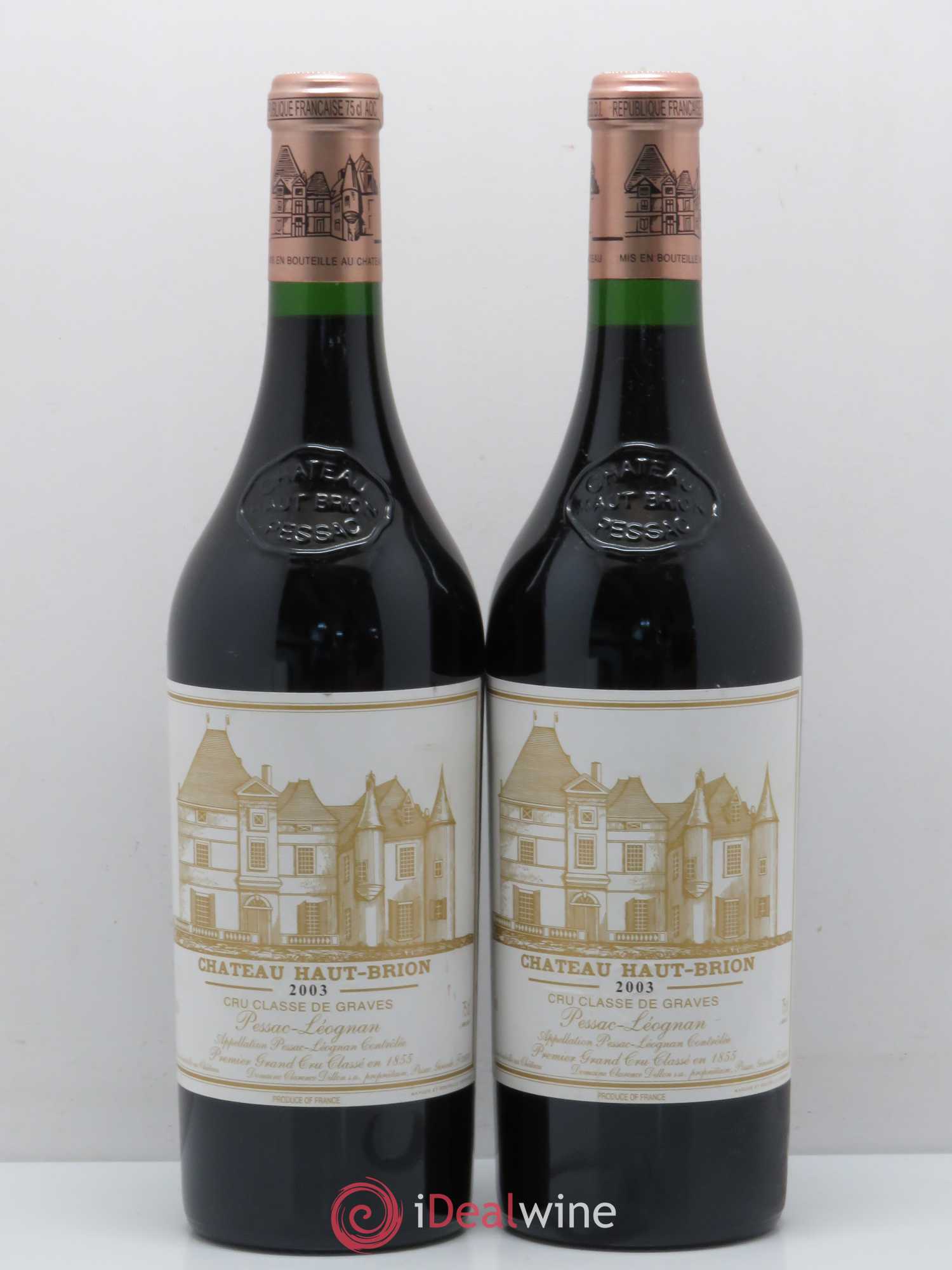 Château Haut Brion 1er Grand Cru Classé 2003 - Lot de 2 bouteilles - 0