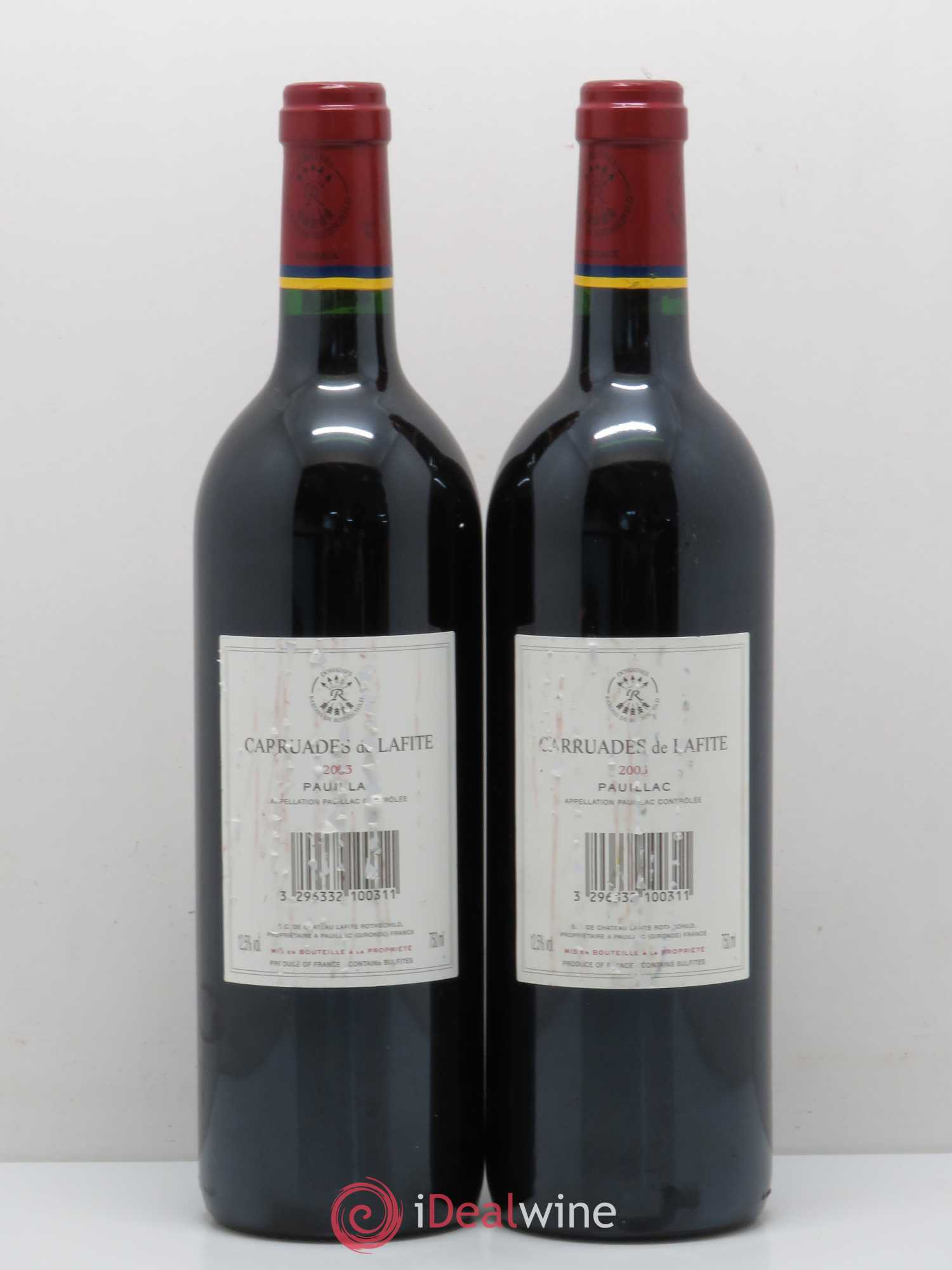 Carruades de Lafite Rothschild Second Vin 2003 - Lot de 2 bouteilles - 1