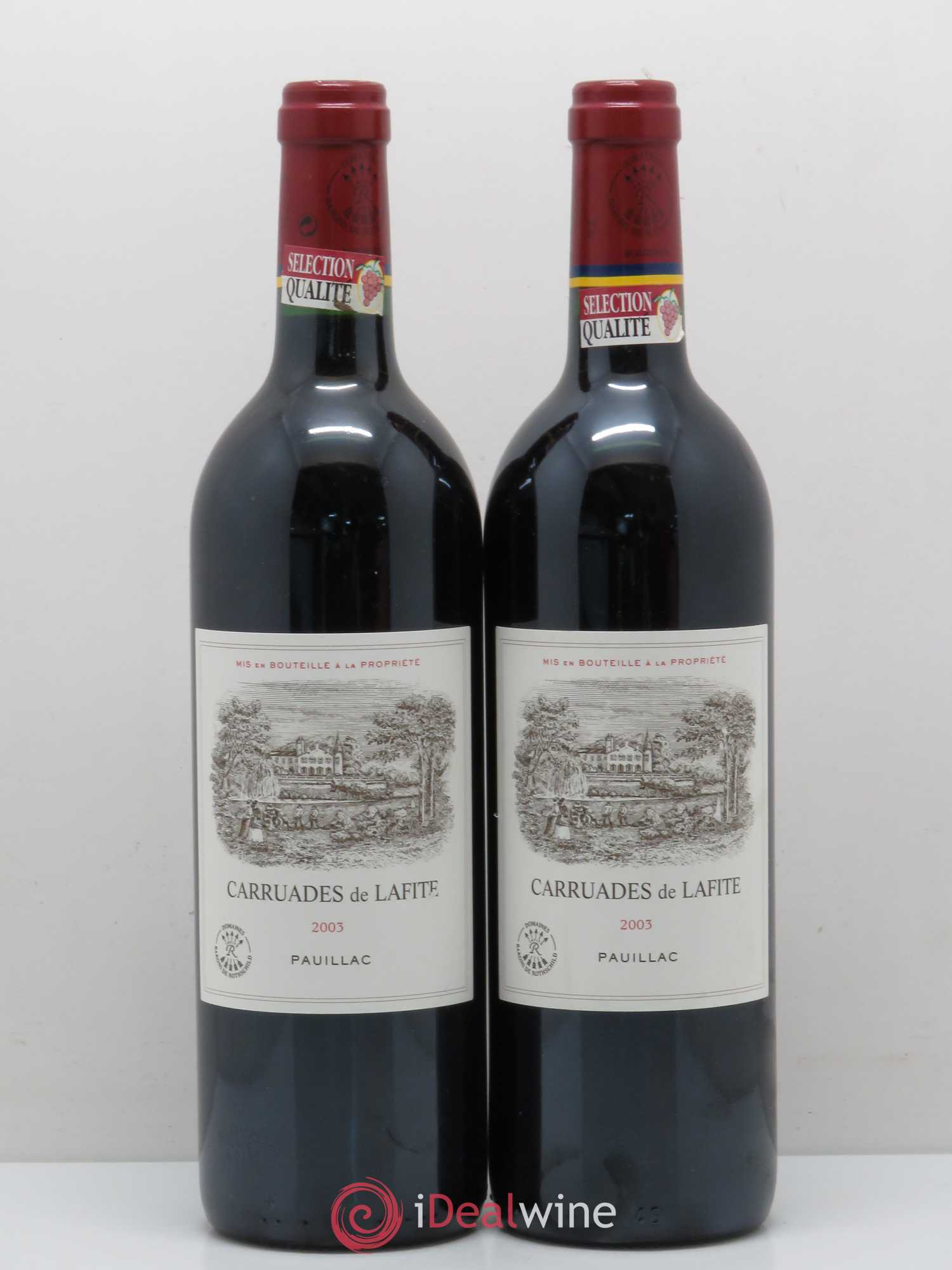 Carruades de Lafite Rothschild Second Vin 2003 - Lot de 2 bouteilles - 0