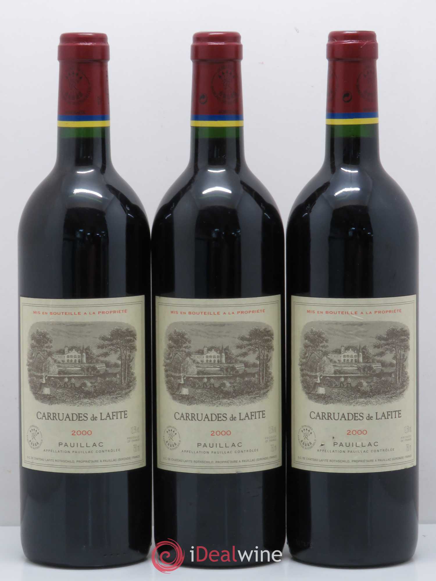 Carruades de Lafite Rothschild Second Vin 2000 - Lot de 3 bouteilles - 0