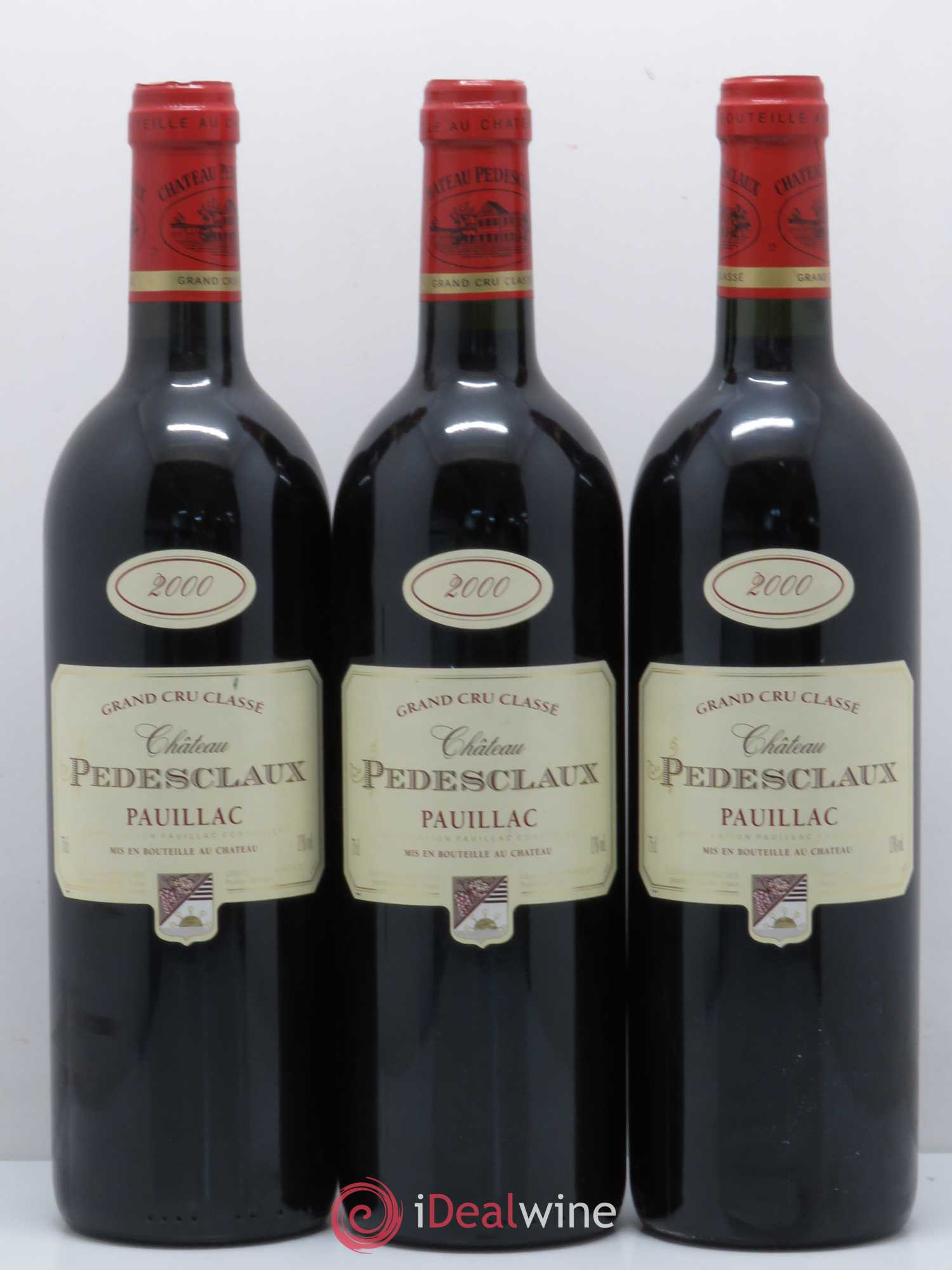 Château Pedesclaux 5ème Grand Cru Classé 2000 - Lot de 3 bouteilles - 0