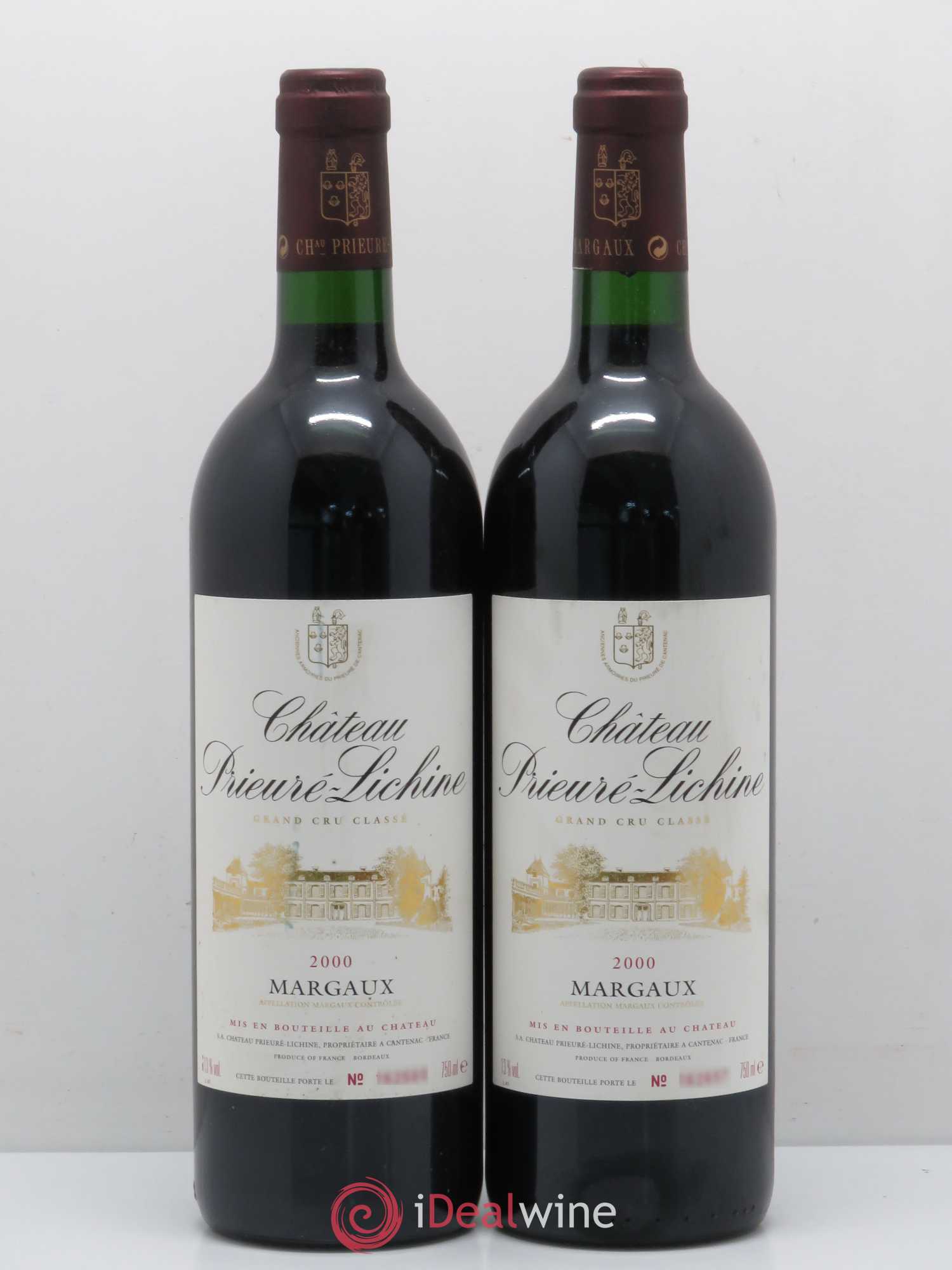Château Prieuré Lichine 4ème Grand Cru Classé 2000 - Lot de 2 bouteilles - 0