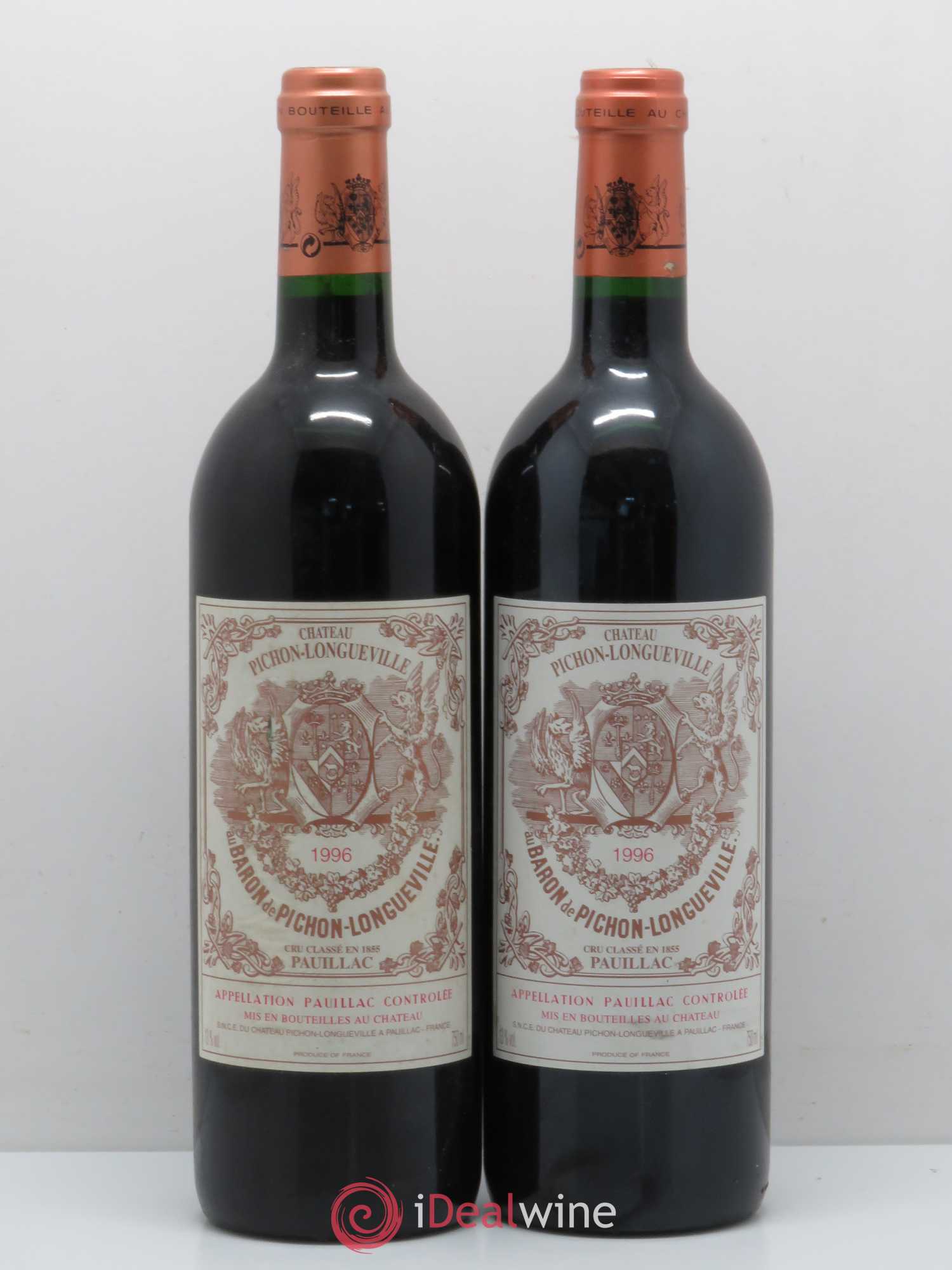 Pichon Longueville Baron 2ème Grand Cru Classé 1996 - Lot de 2 bouteilles - 0