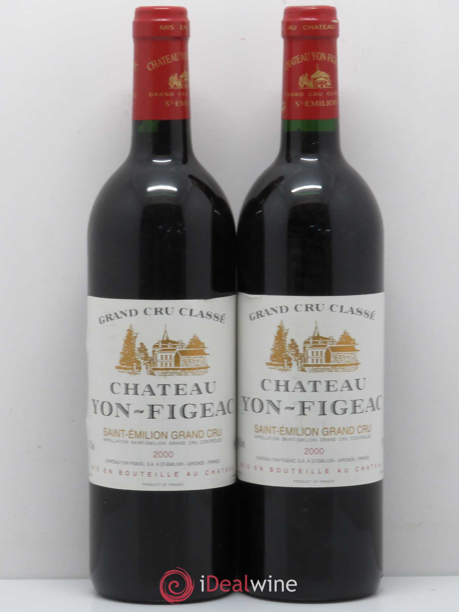 Château Yon Figeac Grand Cru Classé 2000 - Lot de 2 bouteilles - 0
