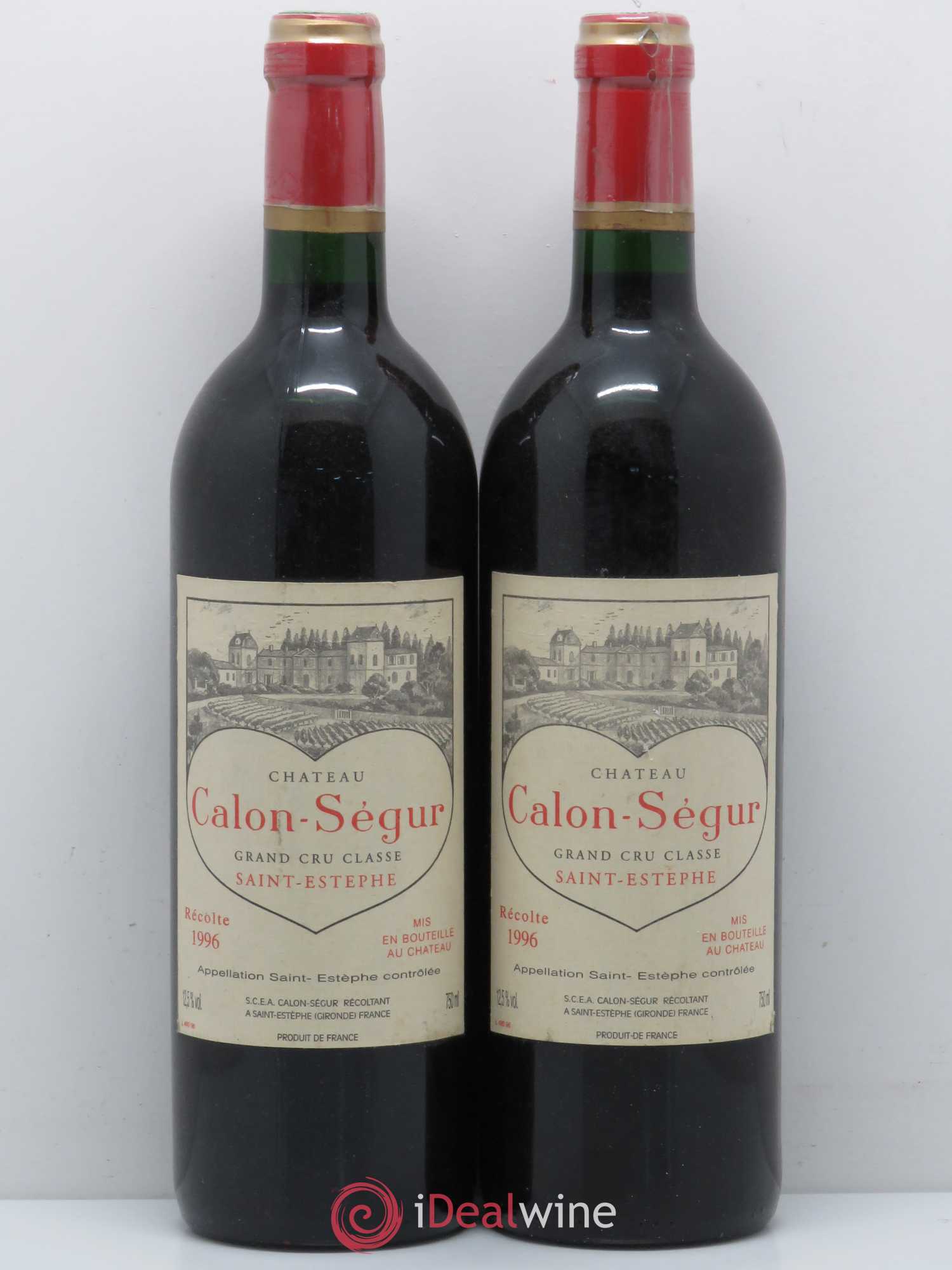 Château Calon Ségur 3ème Grand Cru Classé 1996 - Lot de 2 bouteilles - 0