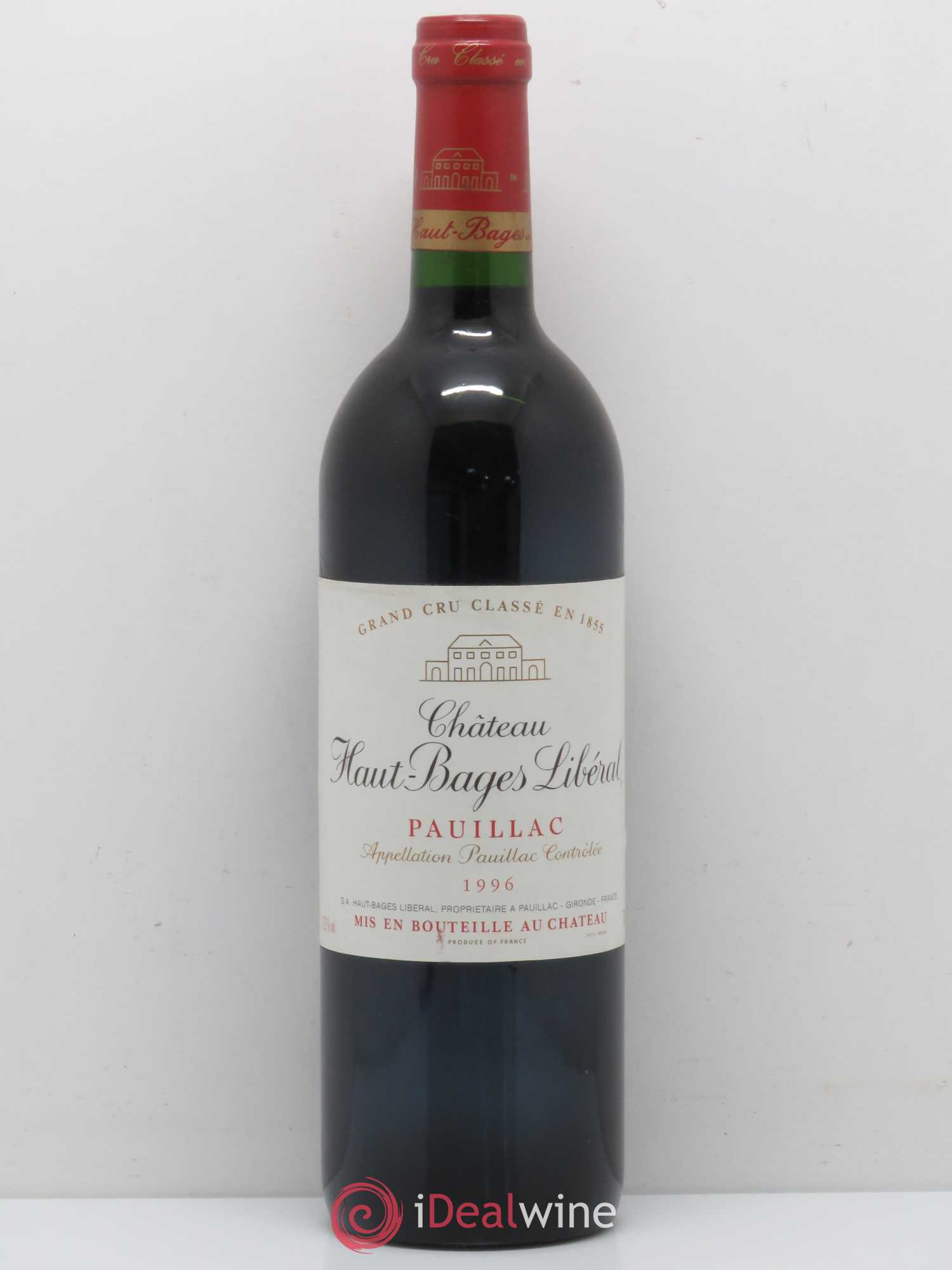Château Haut Bages Libéral 5ème Grand Cru Classé 1996 - Lot de 1 bouteille - 0