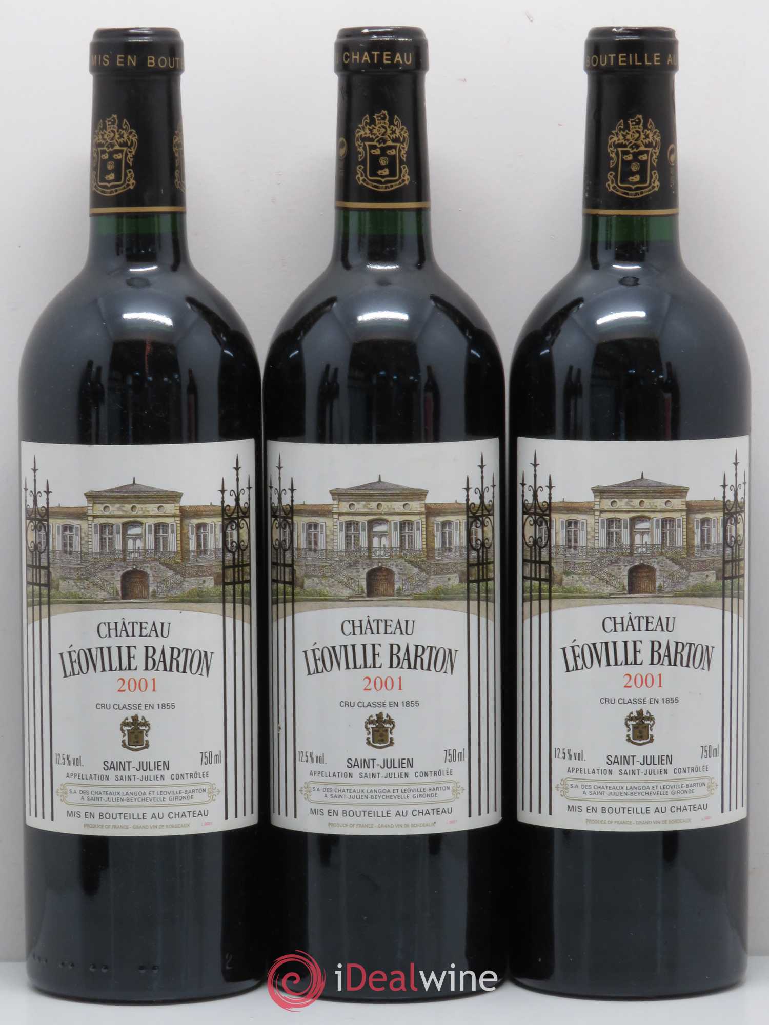 Château Léoville Barton 2ème Grand Cru Classé 2001 - Lot de 5 bouteilles - 1