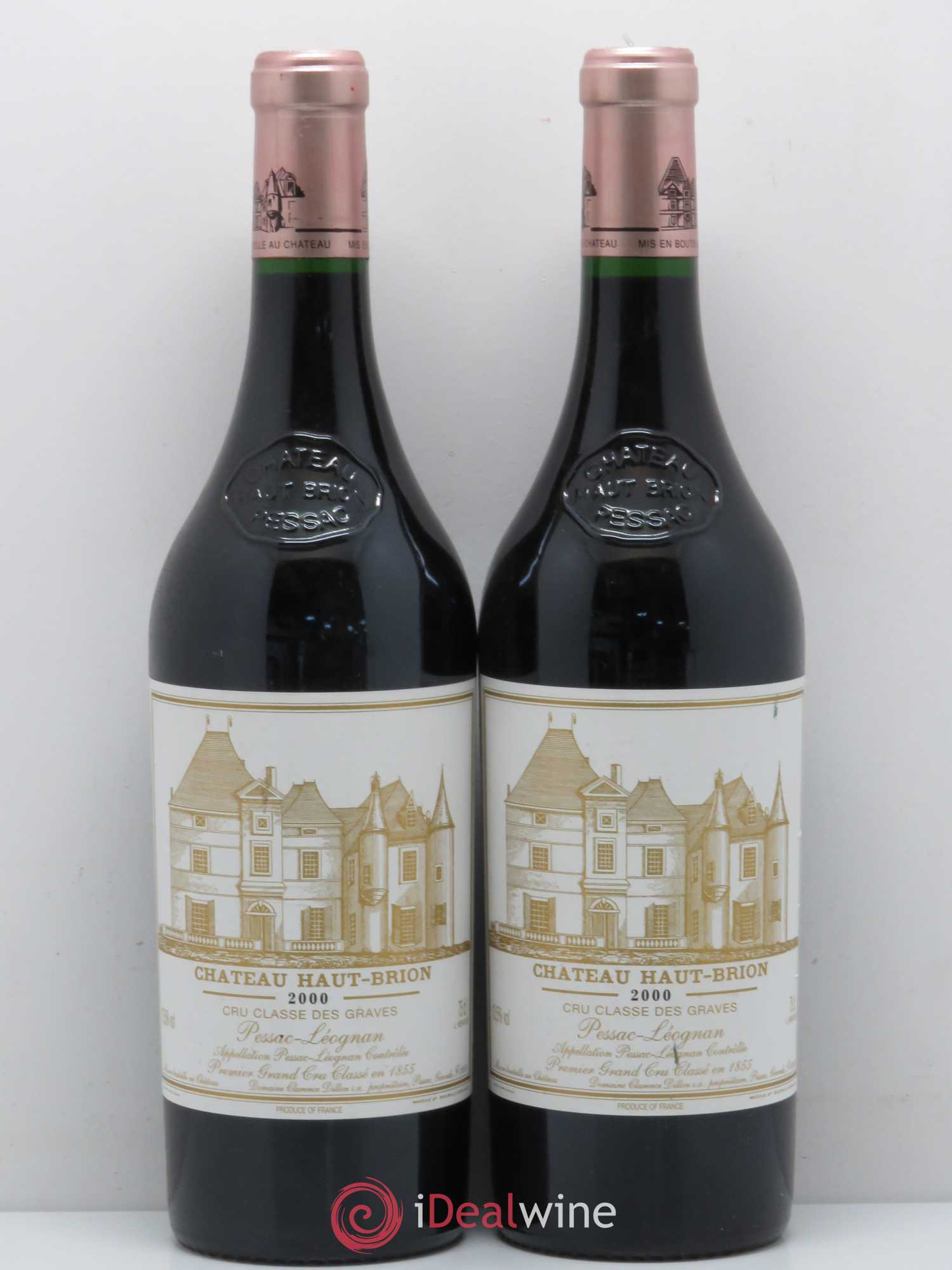 Château Haut Brion 1er Grand Cru Classé 2000 - Lot de 2 bouteilles - 0