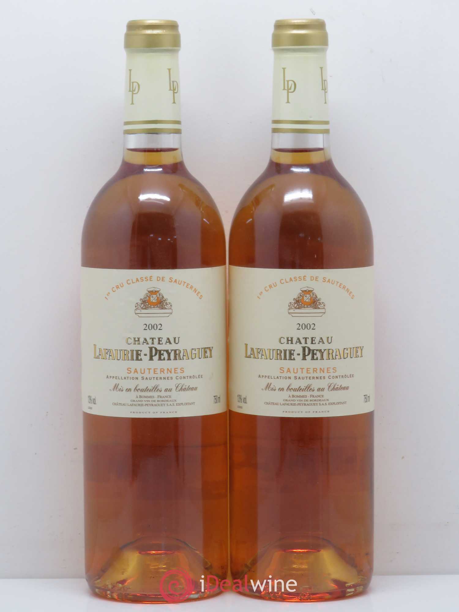 Château Lafaurie-Peyraguey 1er Grand Cru Classé 2002 - Lotto di 2 bottiglie - 0