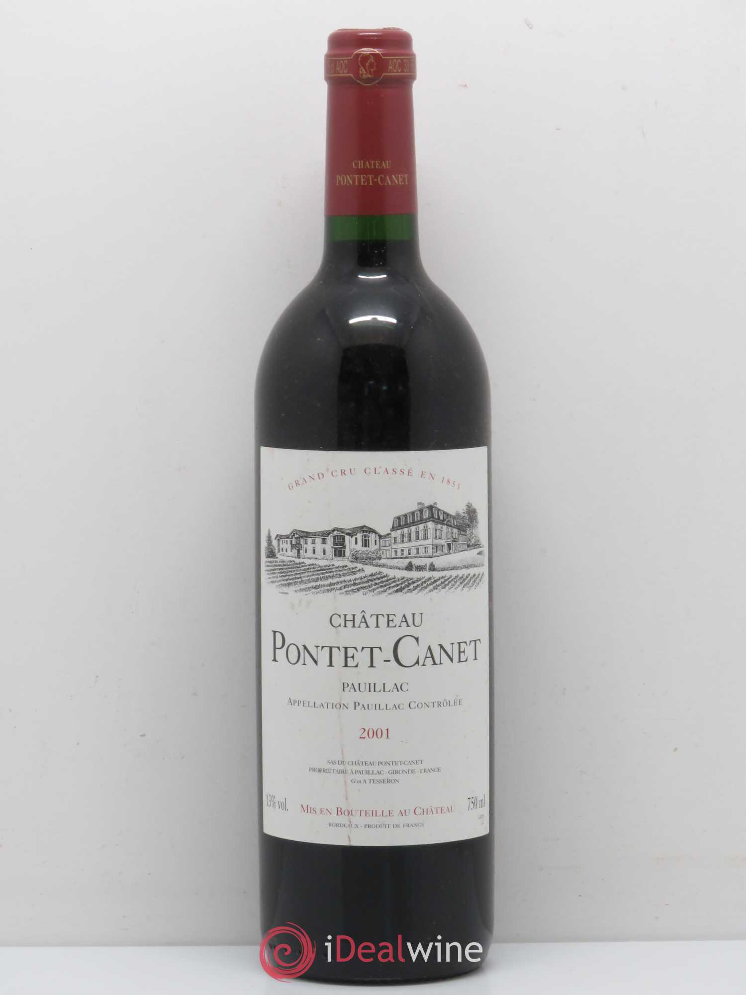Château Pontet Canet 5ème Grand Cru Classé 2001 - Lot de 1 bouteille - 0