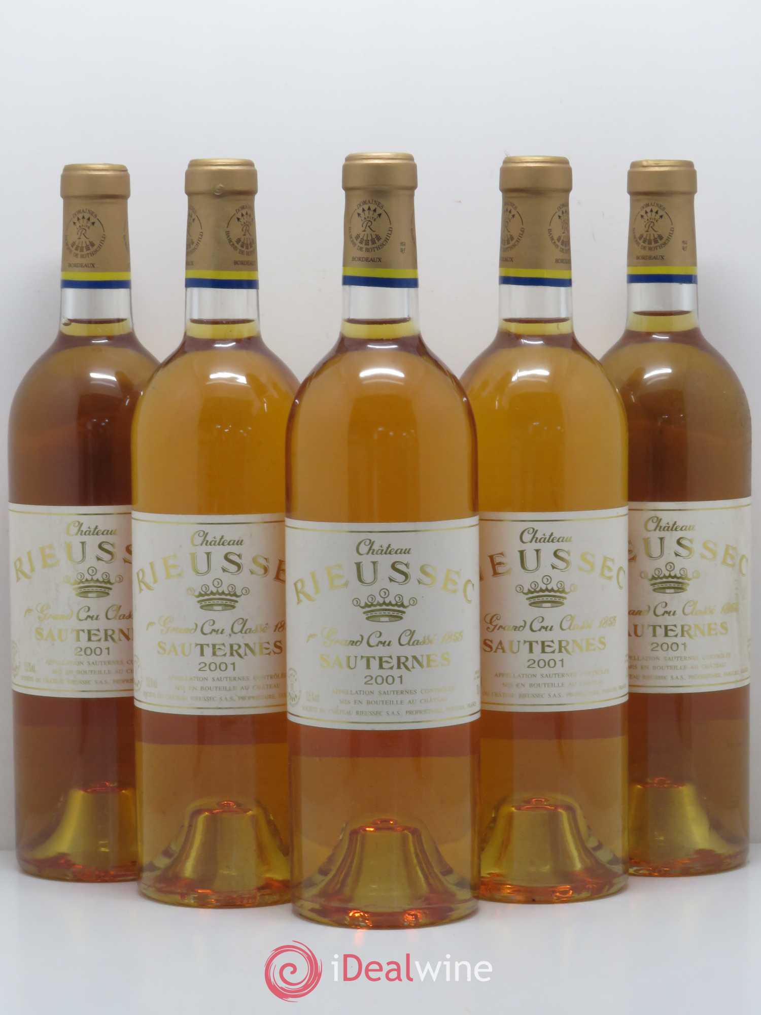Château Rieussec 1er Grand Cru Classé 2001 - Lotto di 5 bottiglie - 0