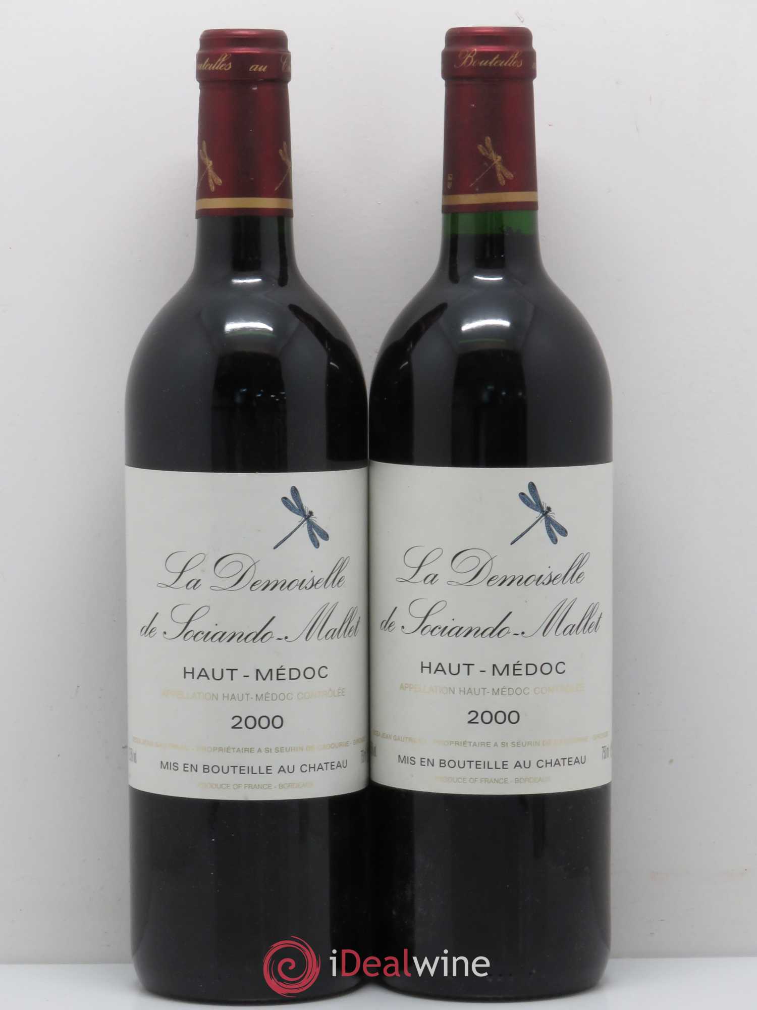 Demoiselle de Sociando Mallet Second Vin 2000 - Lot de 2 bouteilles - 0