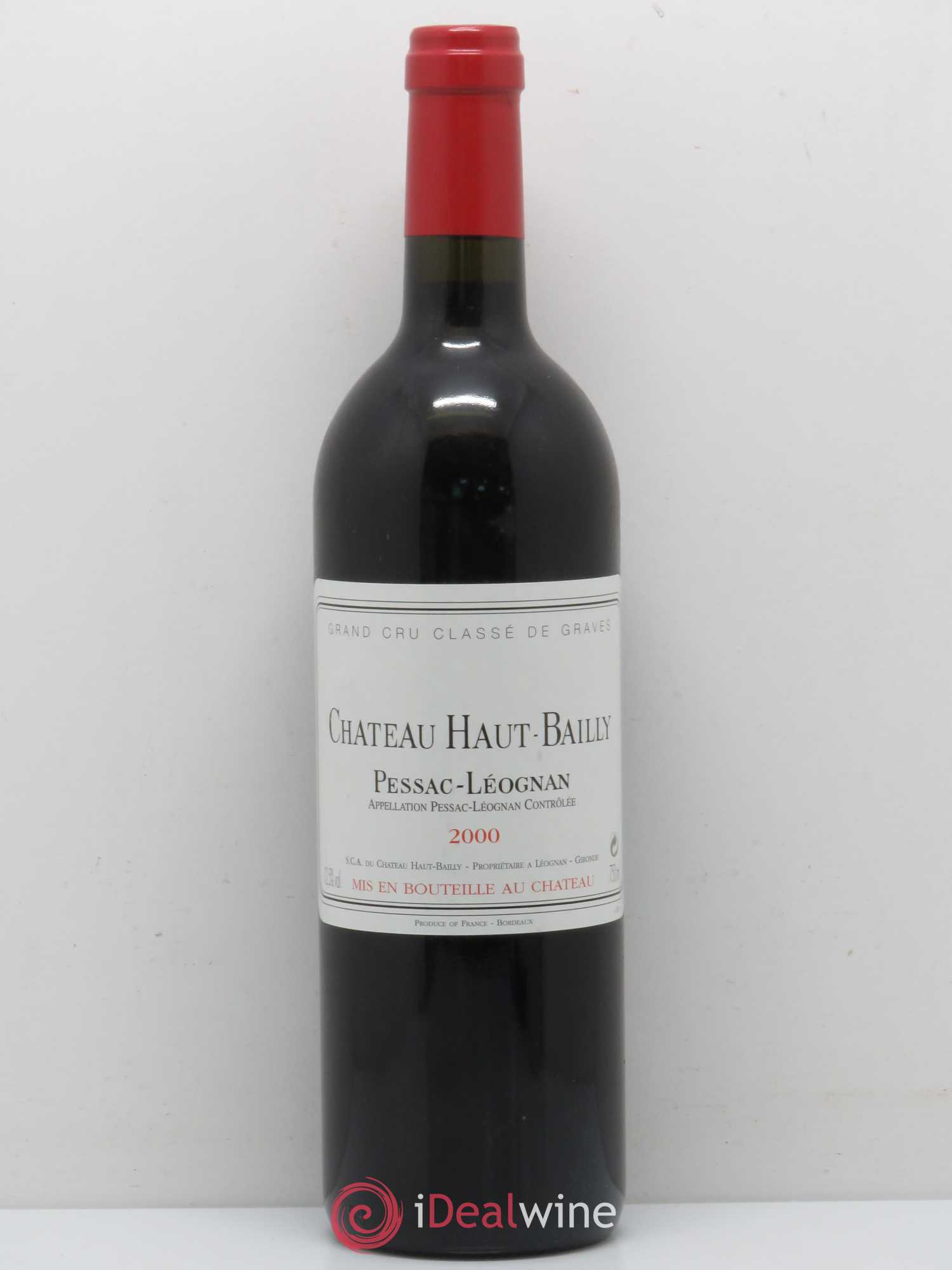 Château Haut-Bailly Cru Classé de Graves 2000 - Lot de 1 bouteille - 0
