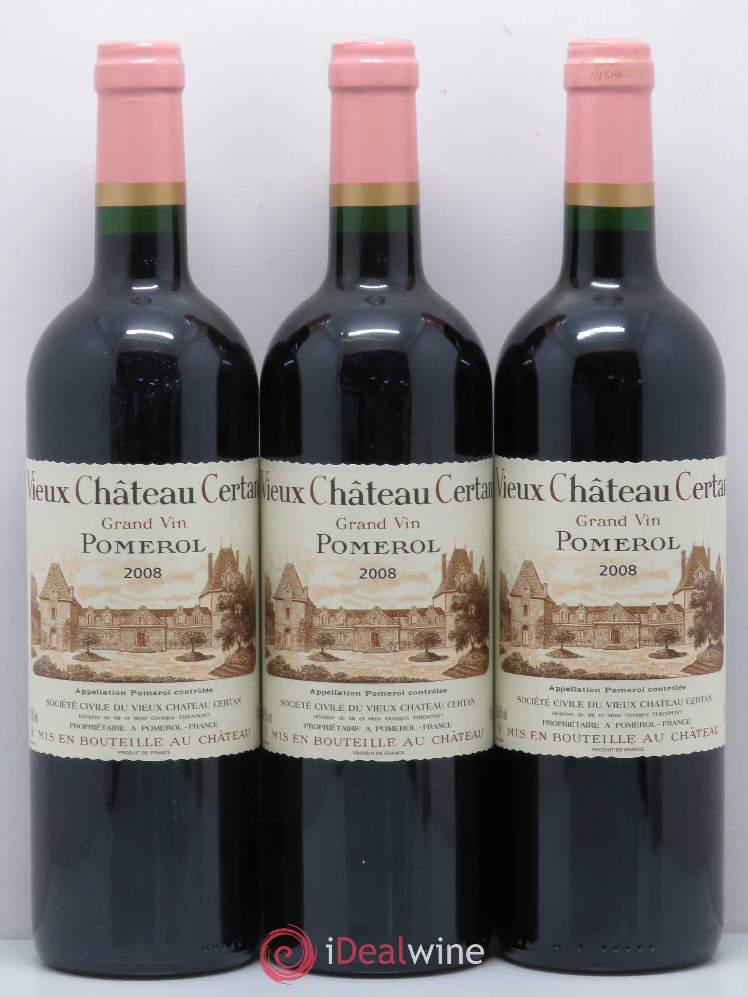 Vieux Château Certan 2008 - Lot de 3 bouteilles - 0