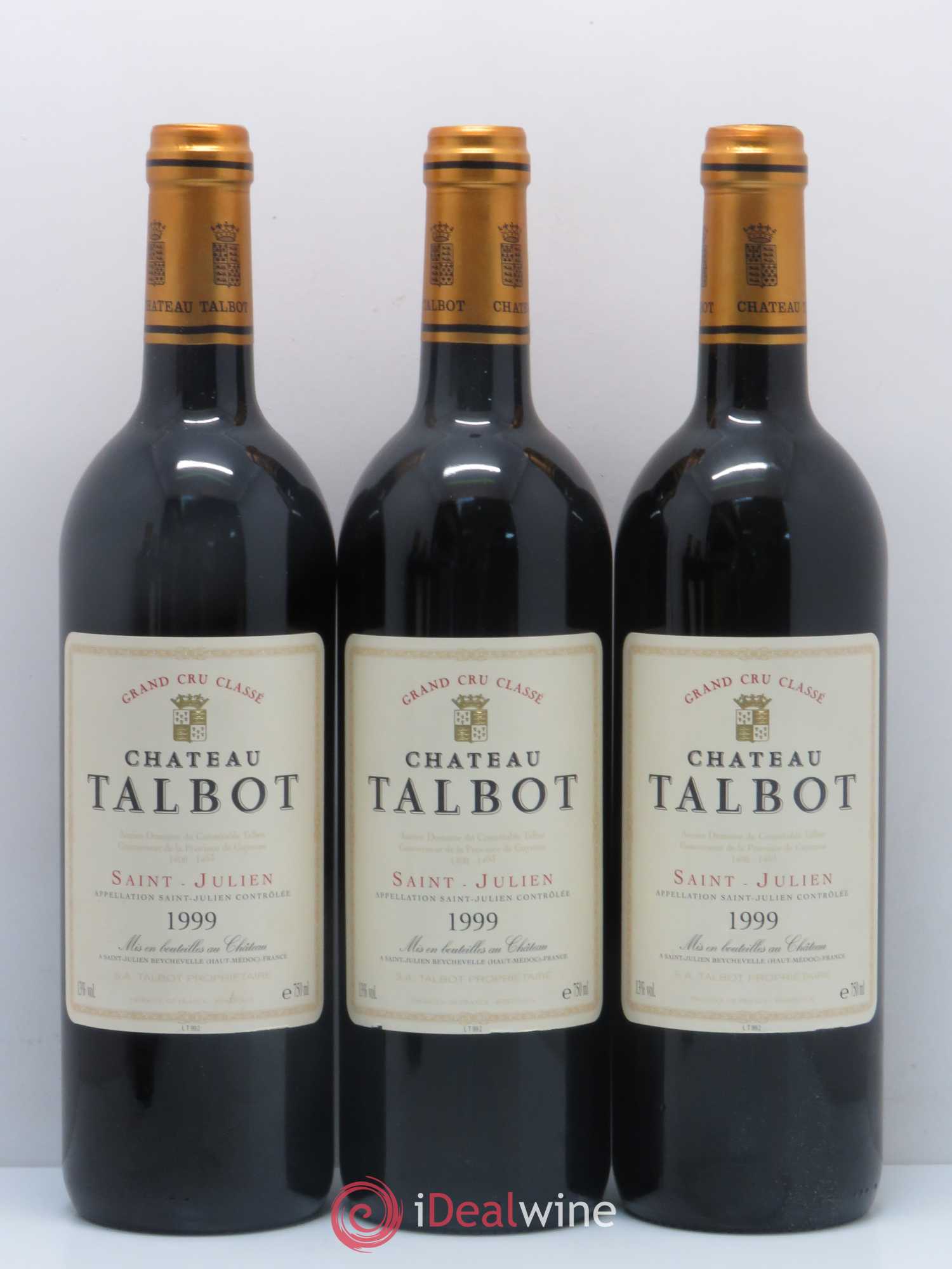 Château Talbot 4ème Grand Cru Classé 1999 - Lot de 6 bouteilles - 1