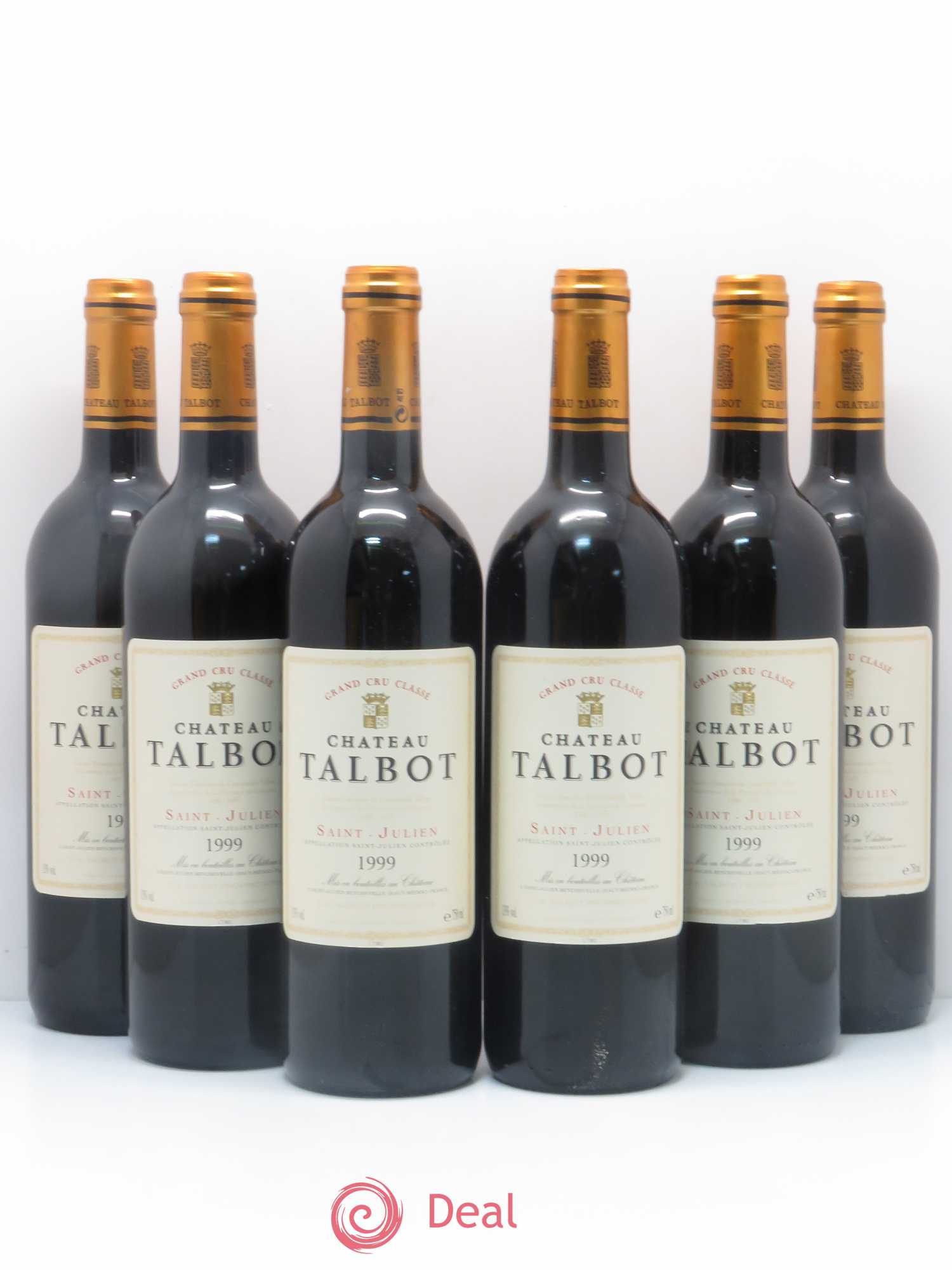 Château Talbot 4ème Grand Cru Classé 1999 - Lot de 6 bouteilles - 0
