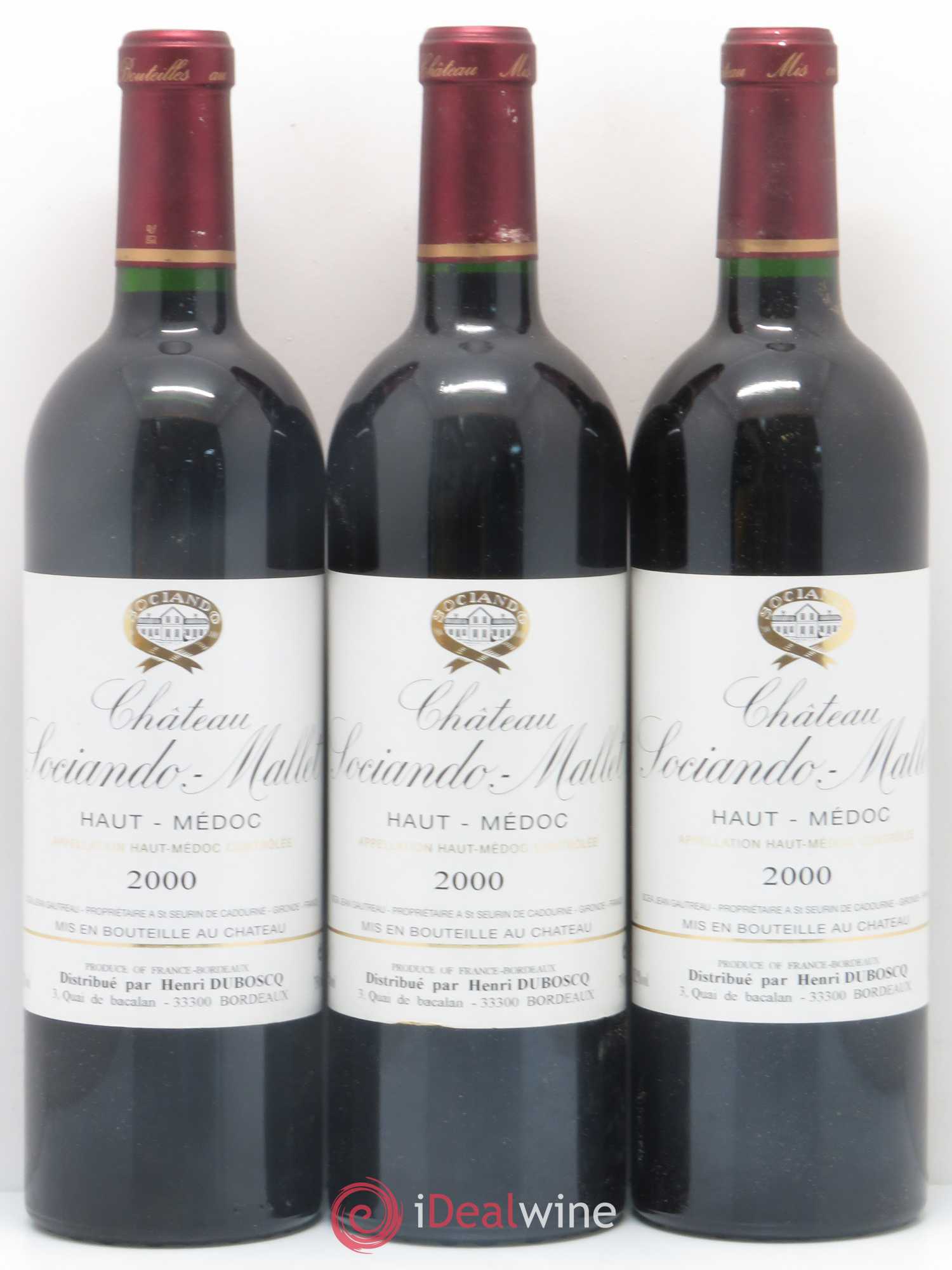 Château Sociando Mallet 2000 - Lot de 6 bouteilles - 2