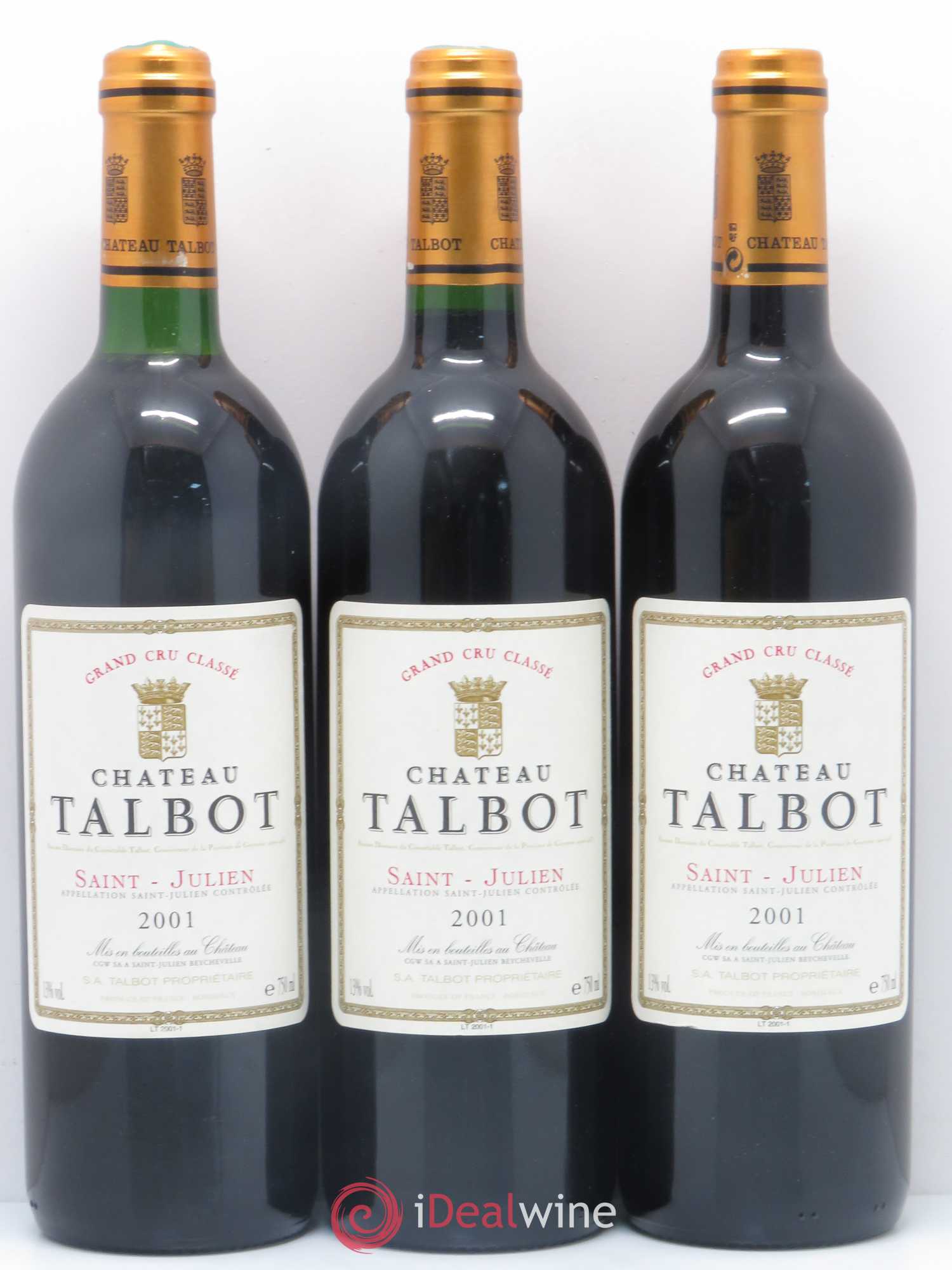 Château Talbot 4ème Grand Cru Classé 2001 - Lot de 12 bouteilles - 2