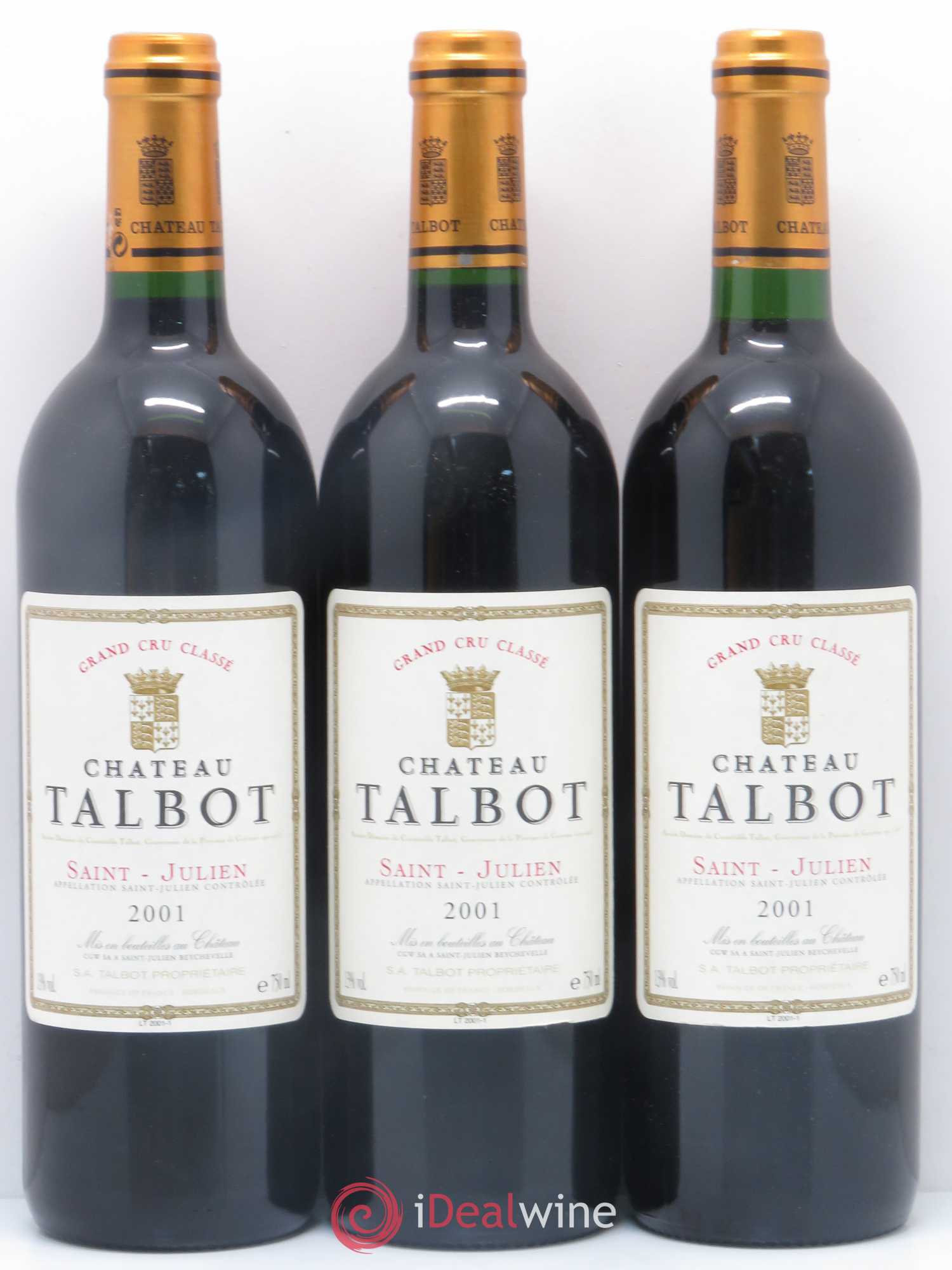 Château Talbot 4ème Grand Cru Classé 2001 - Lot de 12 bouteilles - 4