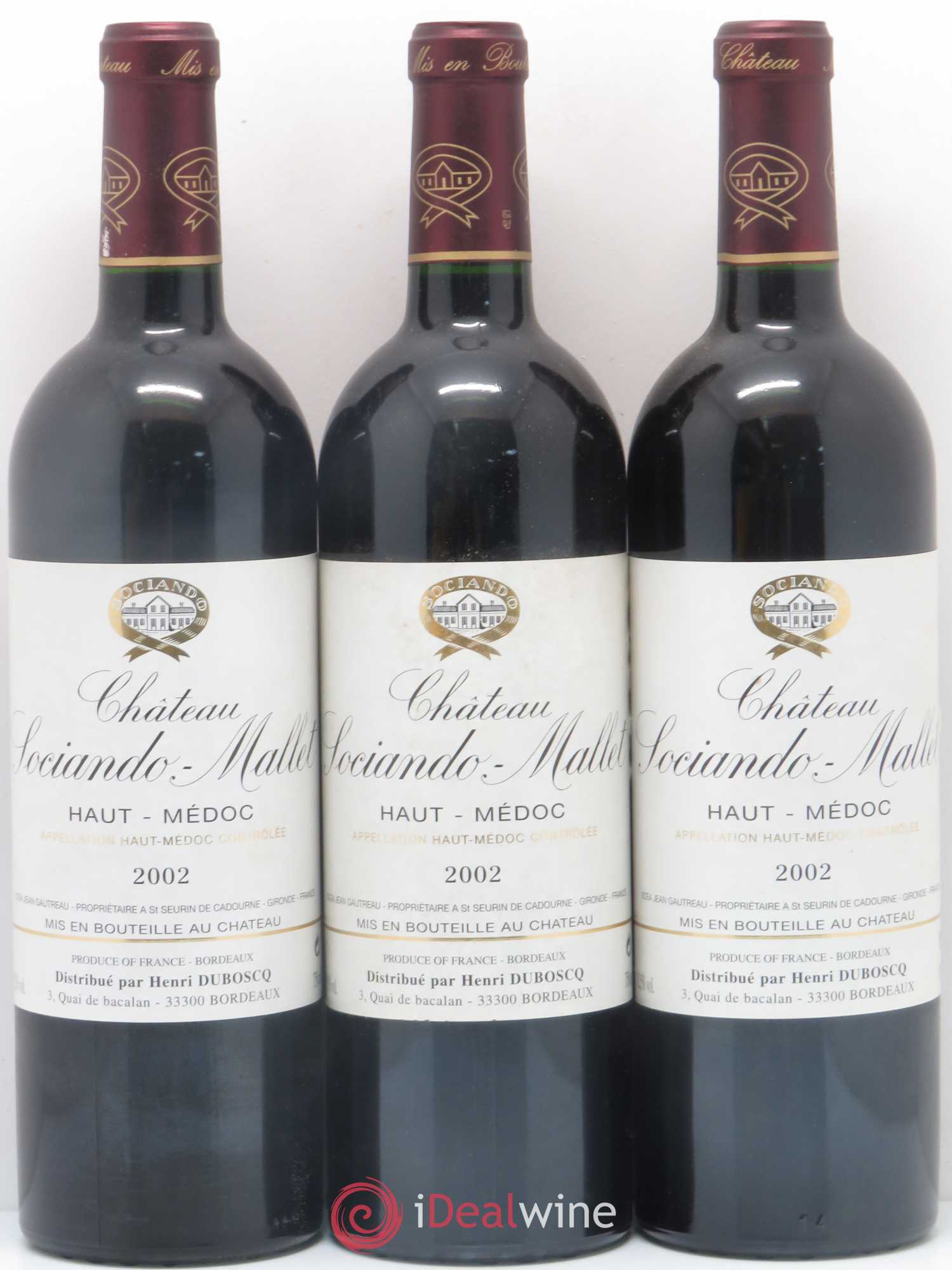 Château Sociando Mallet 2002 - Lot de 12 bouteilles - 4