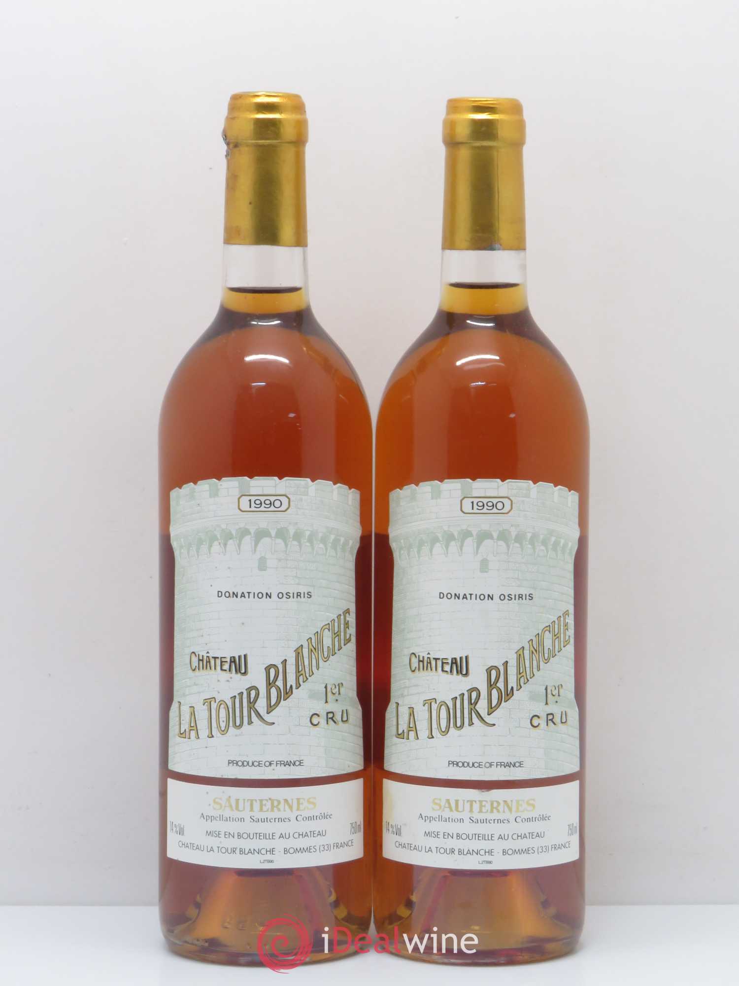 Château la Tour Blanche 1er Grand Cru Classé 1990 - Lotto di 5 bottiglie - 2