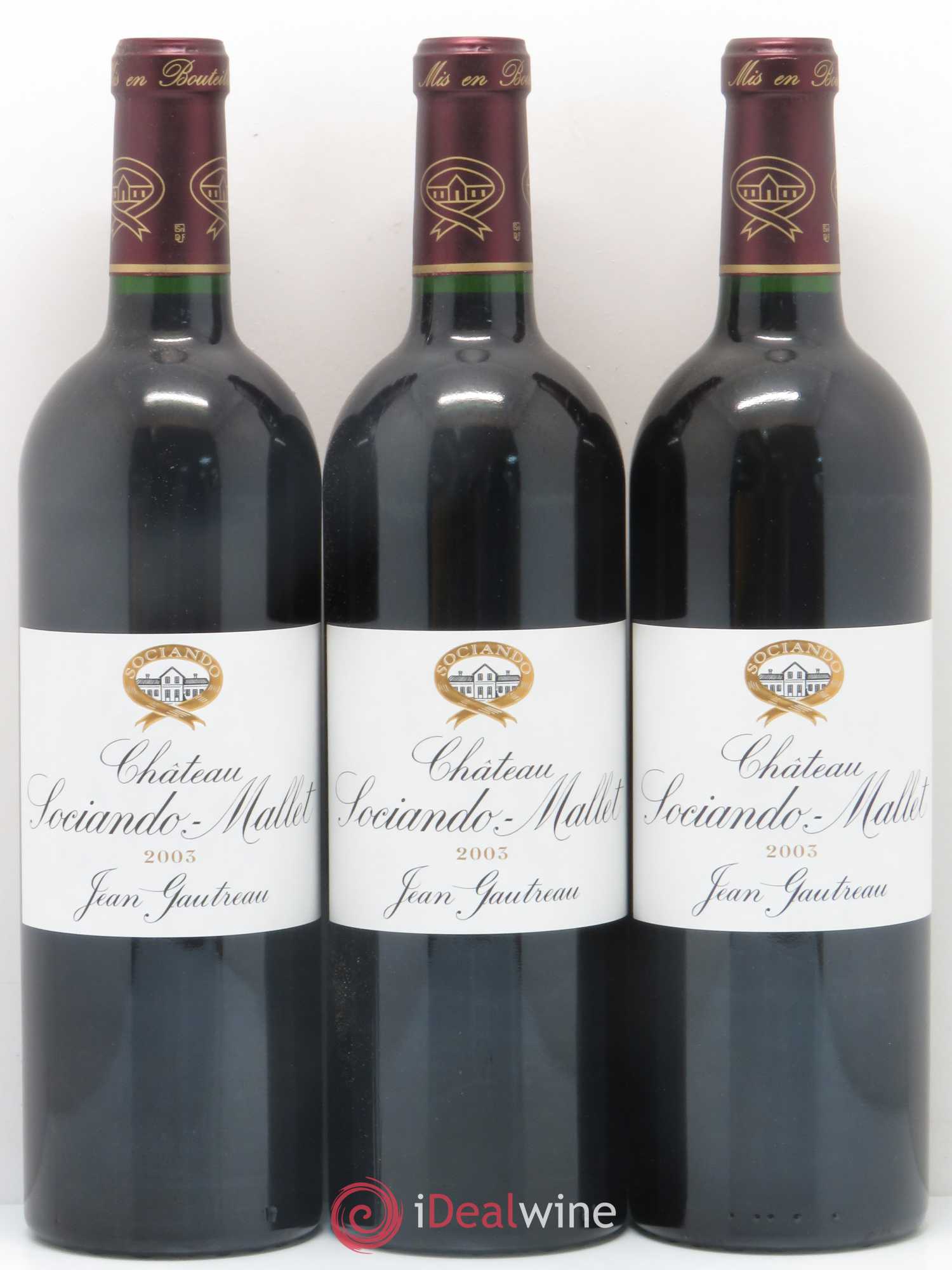 Château Sociando Mallet 2003 - Lot de 12 bouteilles - 1