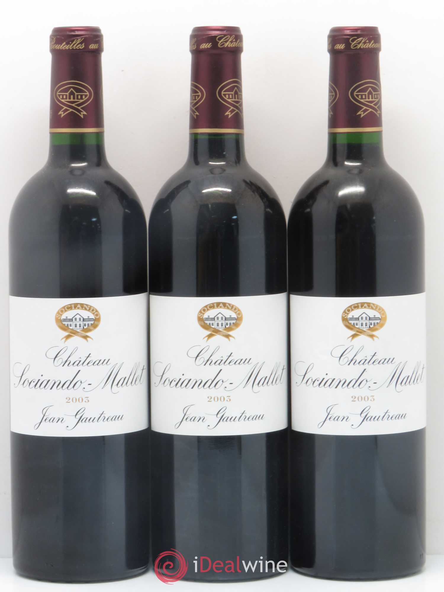 Château Sociando Mallet 2003 - Lot de 12 bouteilles - 2