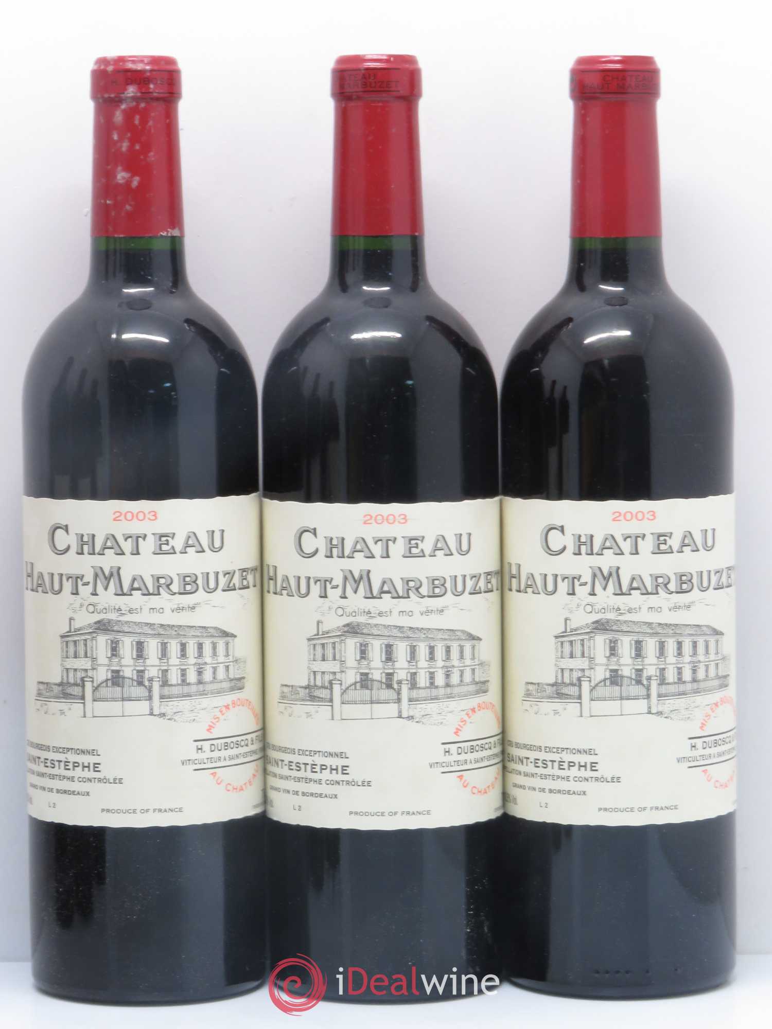 Château Haut Marbuzet 2003 - Lot de 6 bouteilles - 1