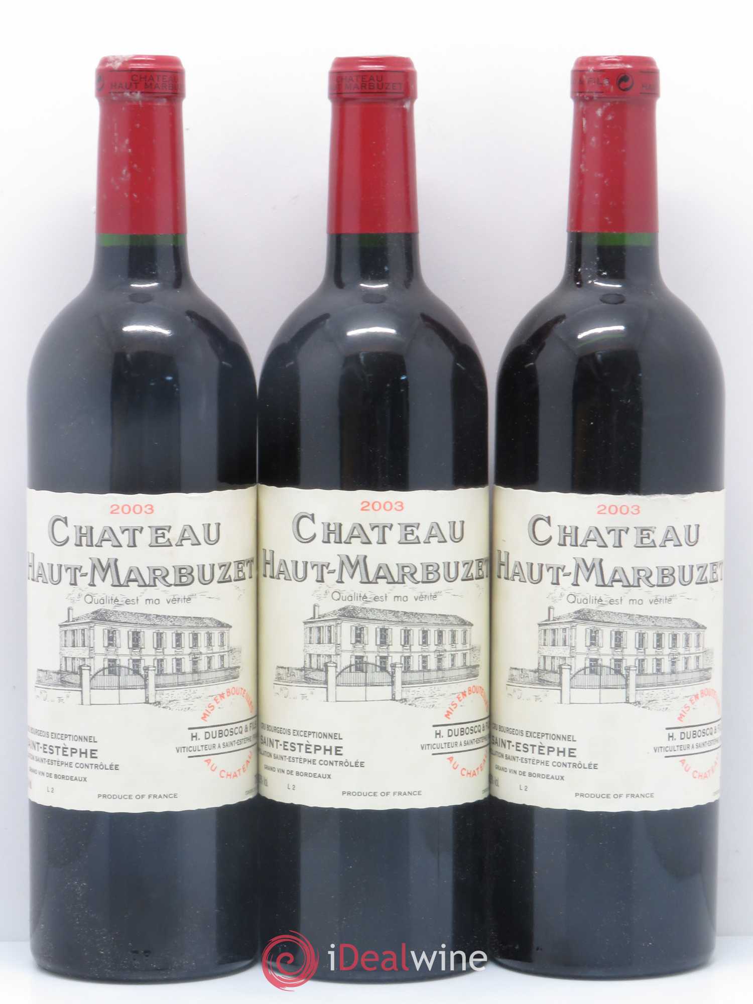Château Haut Marbuzet 2003 - Lot de 6 bouteilles - 2