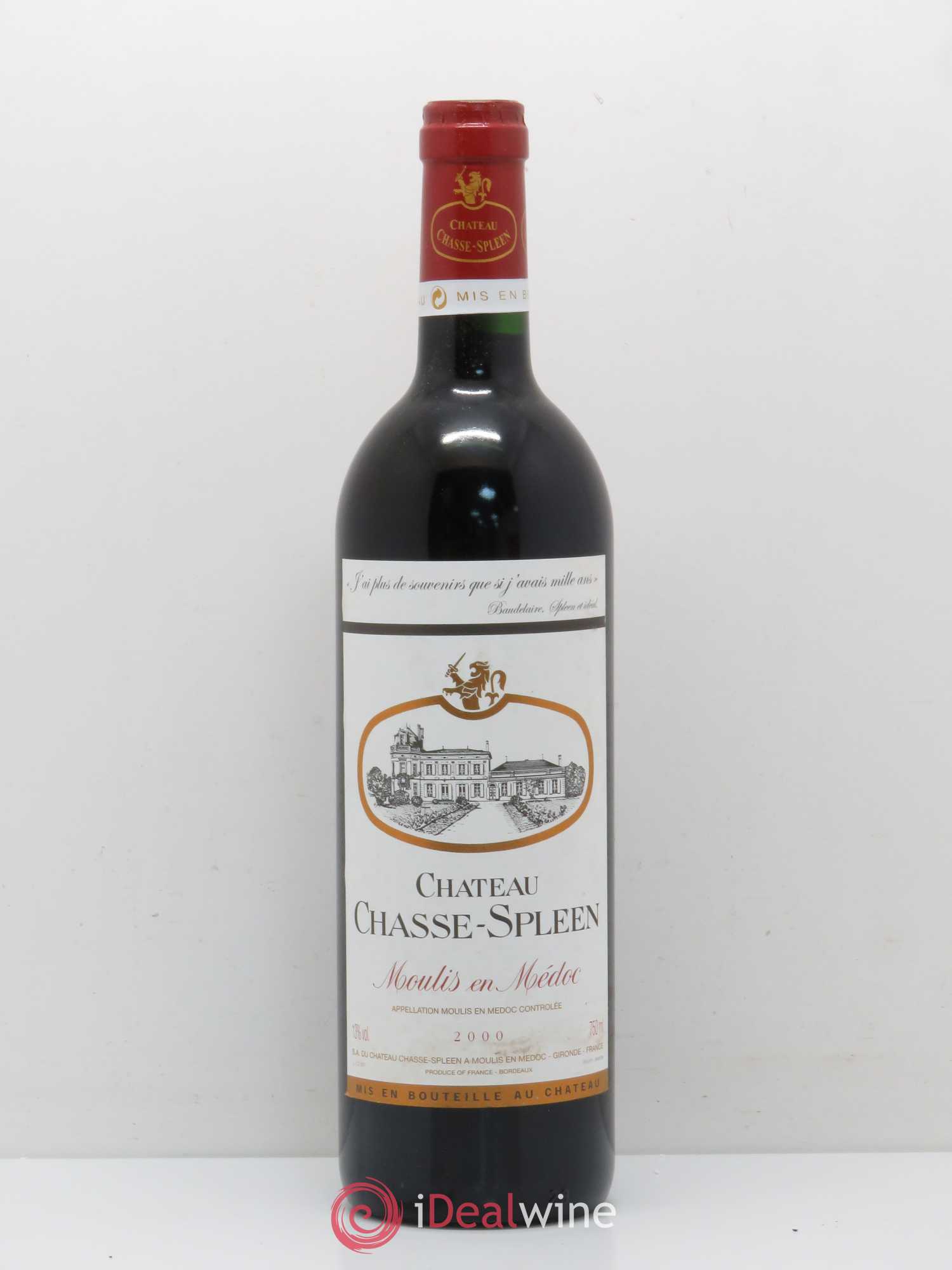 Château Chasse Spleen 2000 - Lot de 1 bouteille - 0